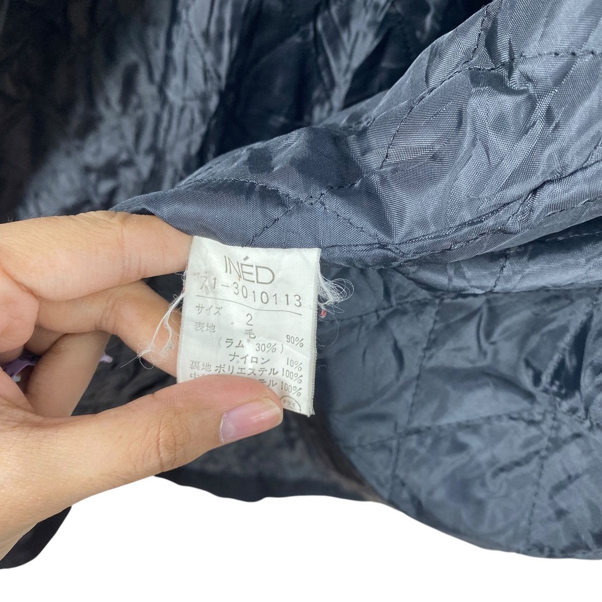 Vintage Vintage INED Hooded Duffle Coat Jacket Quilted Lining Size XL / US 12-14 / IT 48-50 - 10 Thumbnail