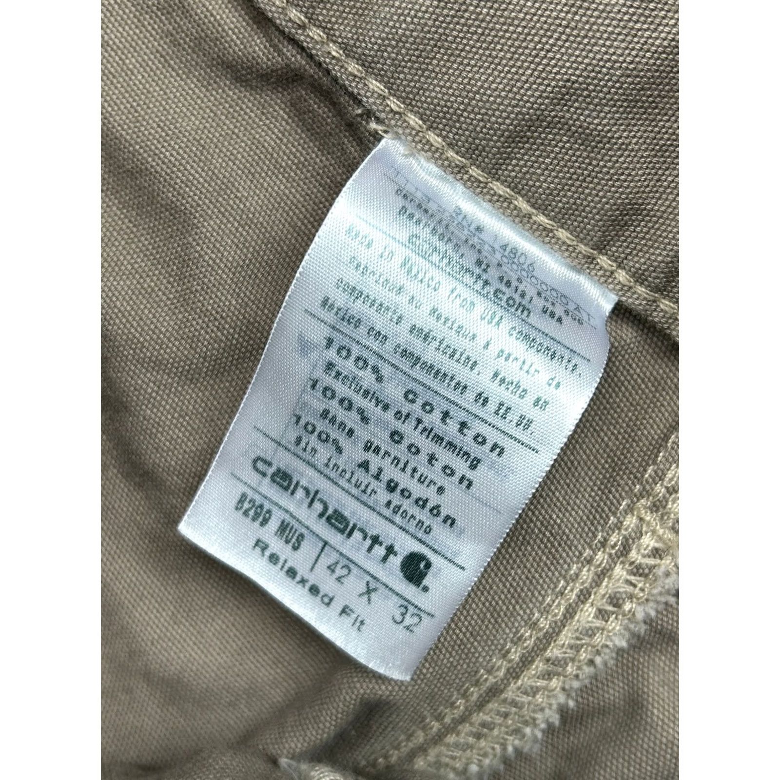 Carhartt VINTAGE Carhartt Relaxed Fit Canvas Work Pants 42 x 32 Brown Mens Carhartt Workwear Pants Relaxed Fit Workwear USA 90s Government? Size US 42 / EU 58 - 3 Thumbnail