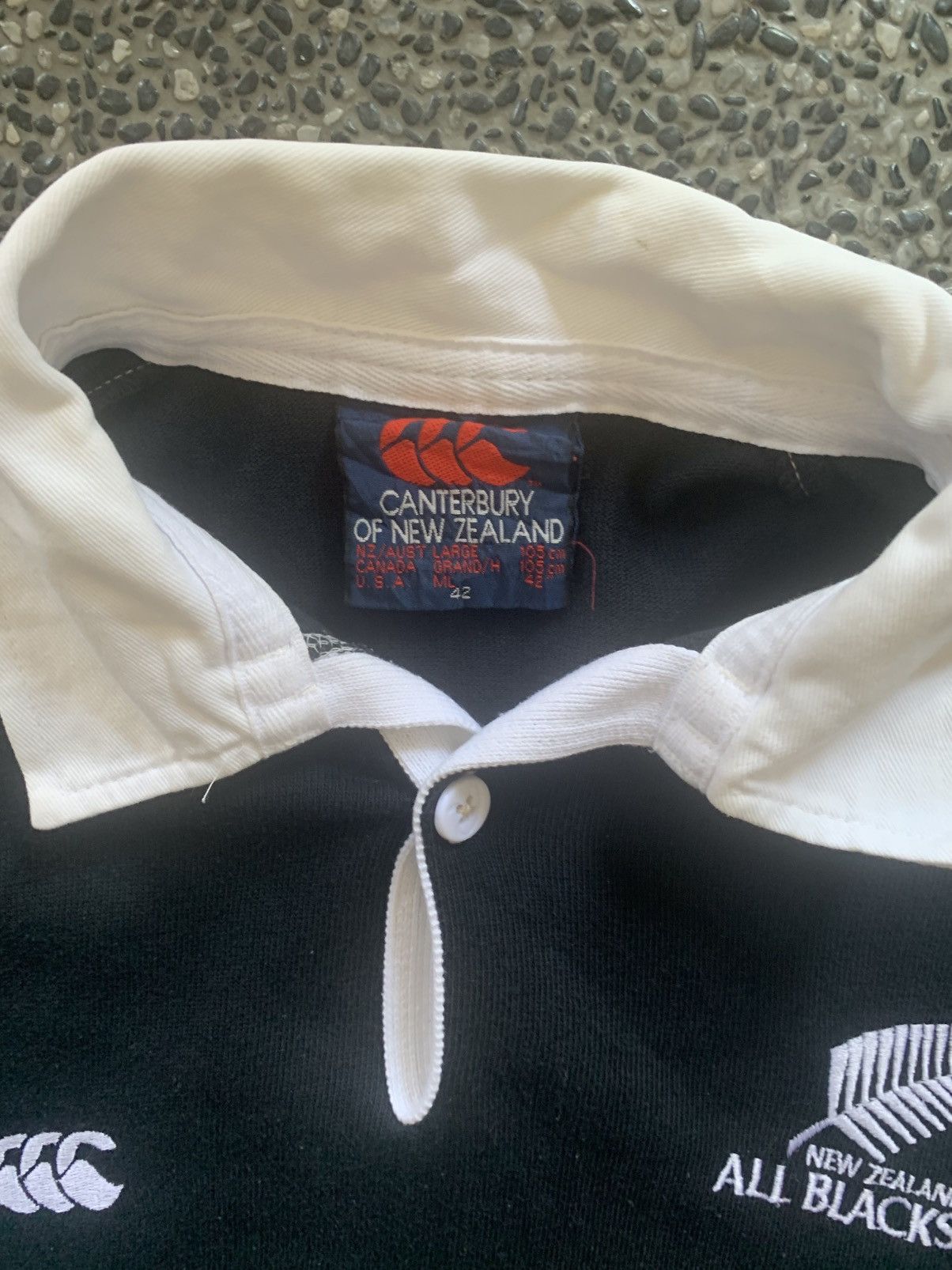 Canterbury of New Zealand × Vintage Vintage 90s Canterbury Of New Zealand All Blacks Rugby Shirt Size US L / EU 52-54 / 3 - 7 Thumbnail
