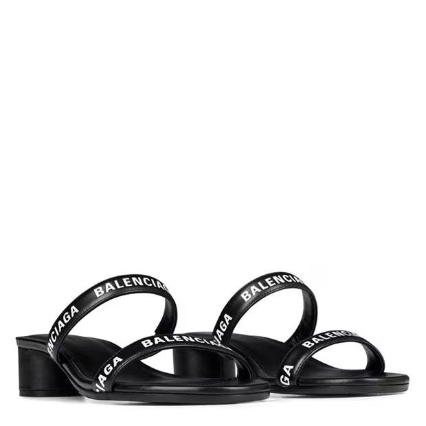 Balenciaga o1g2r1mq0924 Round Heeled Sandals in Black & White Size US 6 / IT 36 - 3 Thumbnail