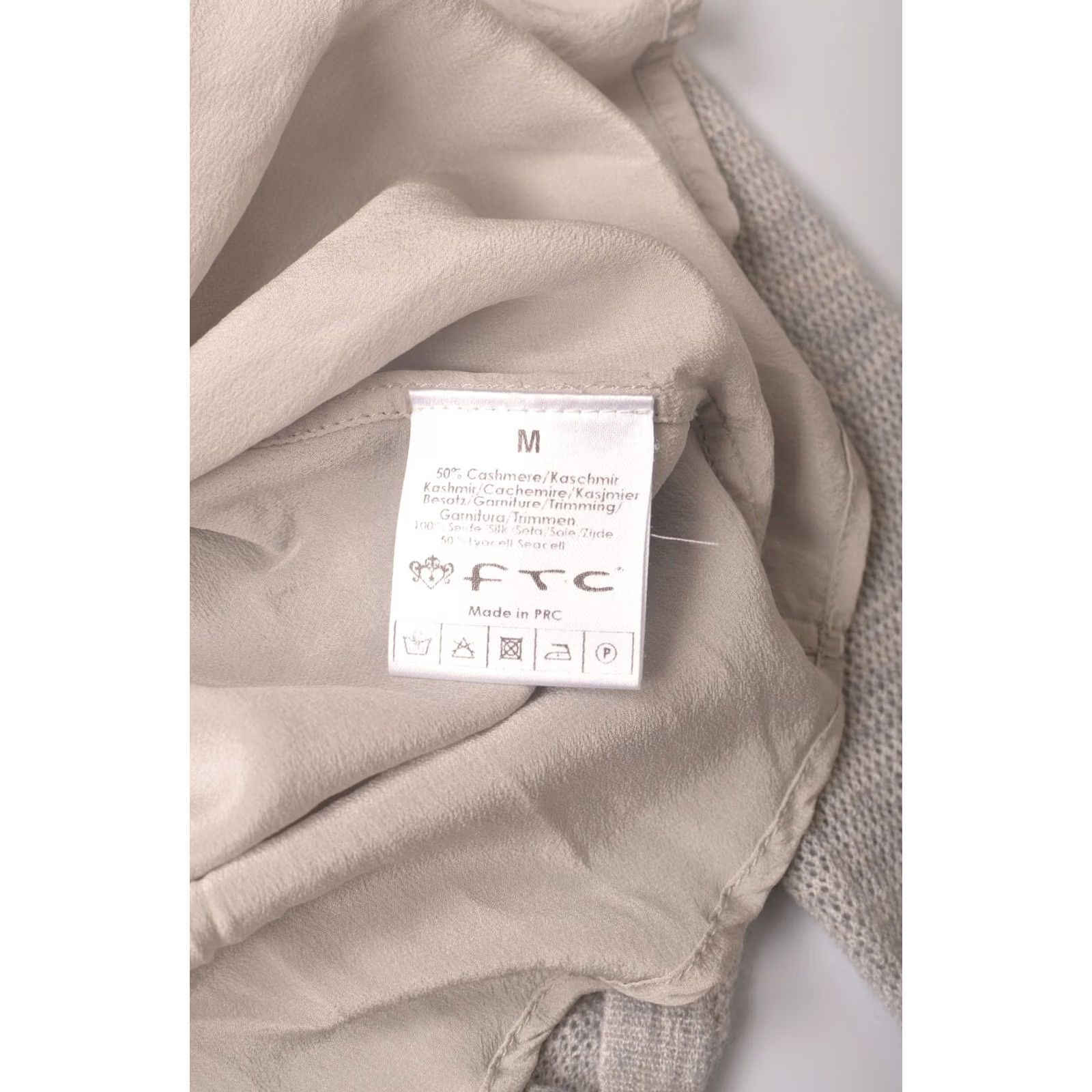 Vintage FTC Seacell Cashmere Silk Gray Pullover Sweater, M, Women, Size M, Cashmere, Pullover, Made in PRC, Used with minor wear Size M / US 6-8 / IT 42-44 - 4 Thumbnail