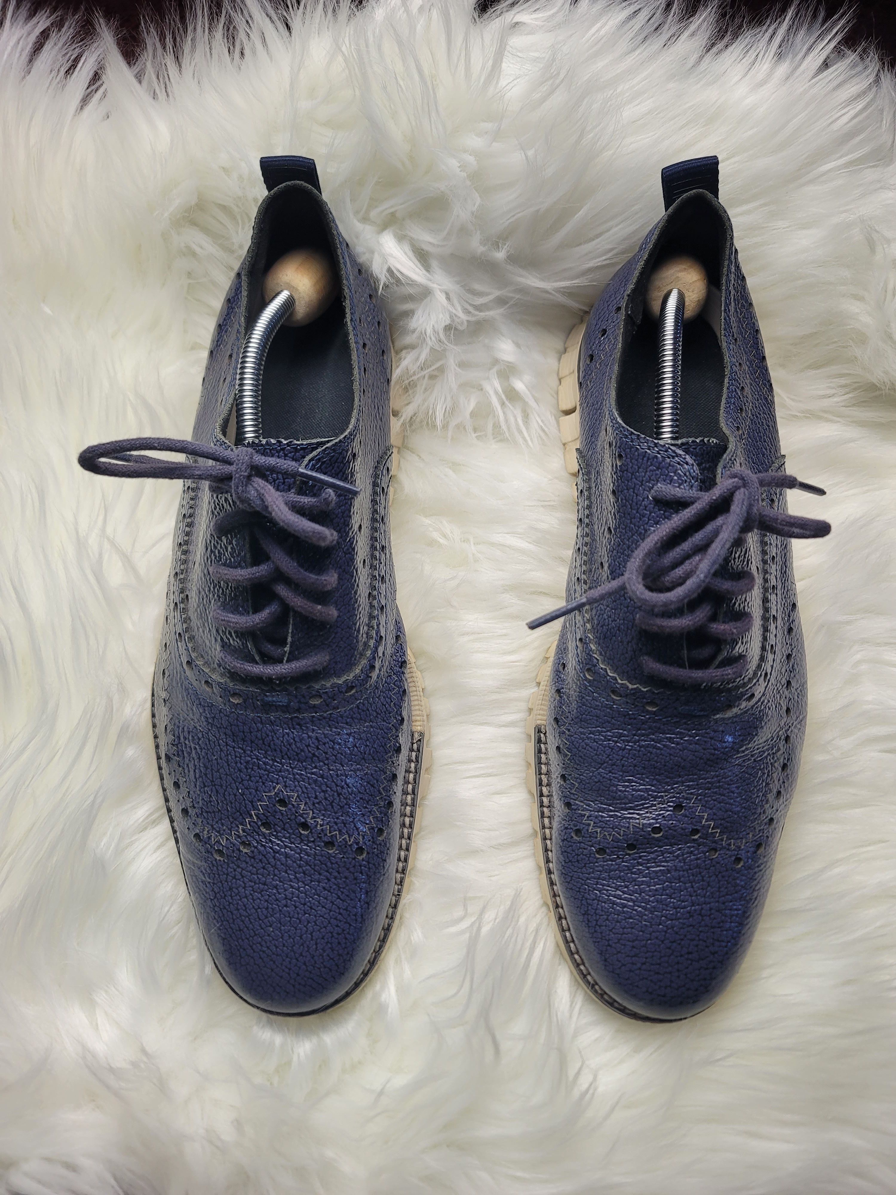 Cole Haan Cole Haan Zerogrand Oxford II Size 10M Blue leather Size US 10 / EU 43 - 1 Thumbnail