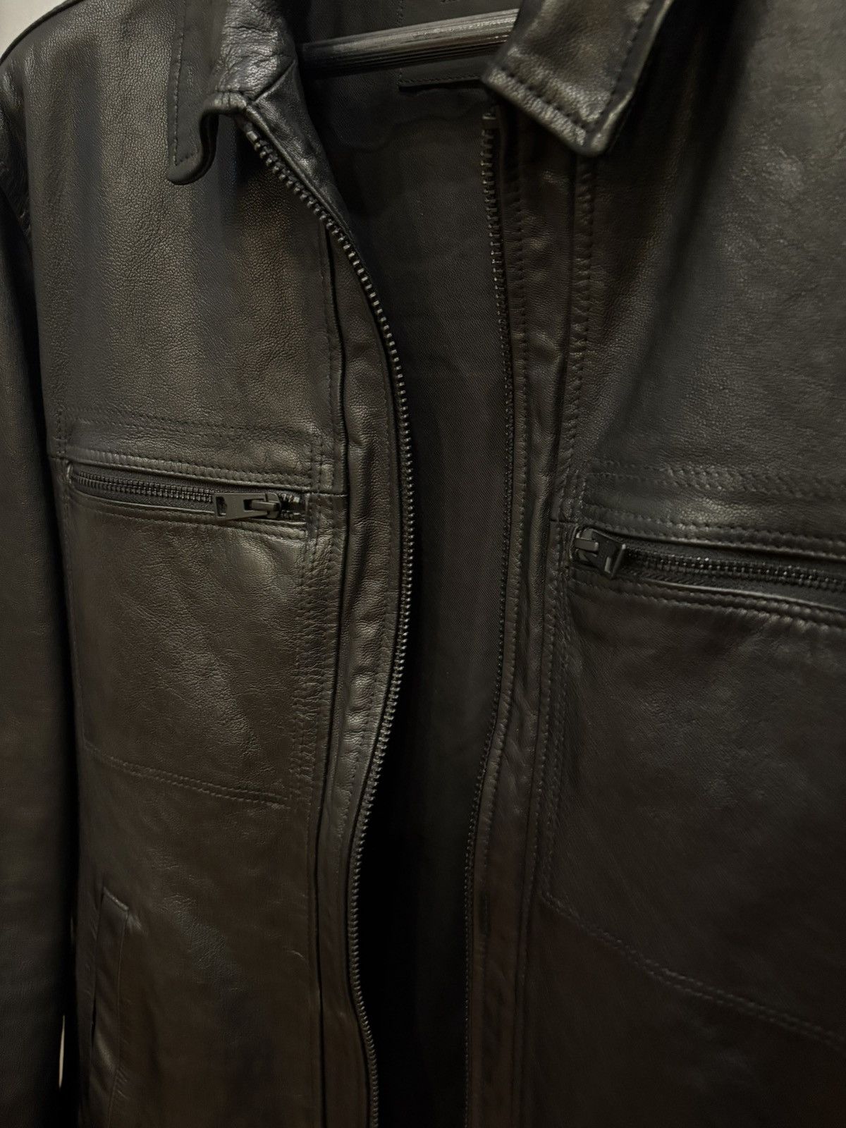 Allsaints Allsaints Lark Leather Jacket Size XXL Size US XXL / EU 58 / 5 - 4 Thumbnail