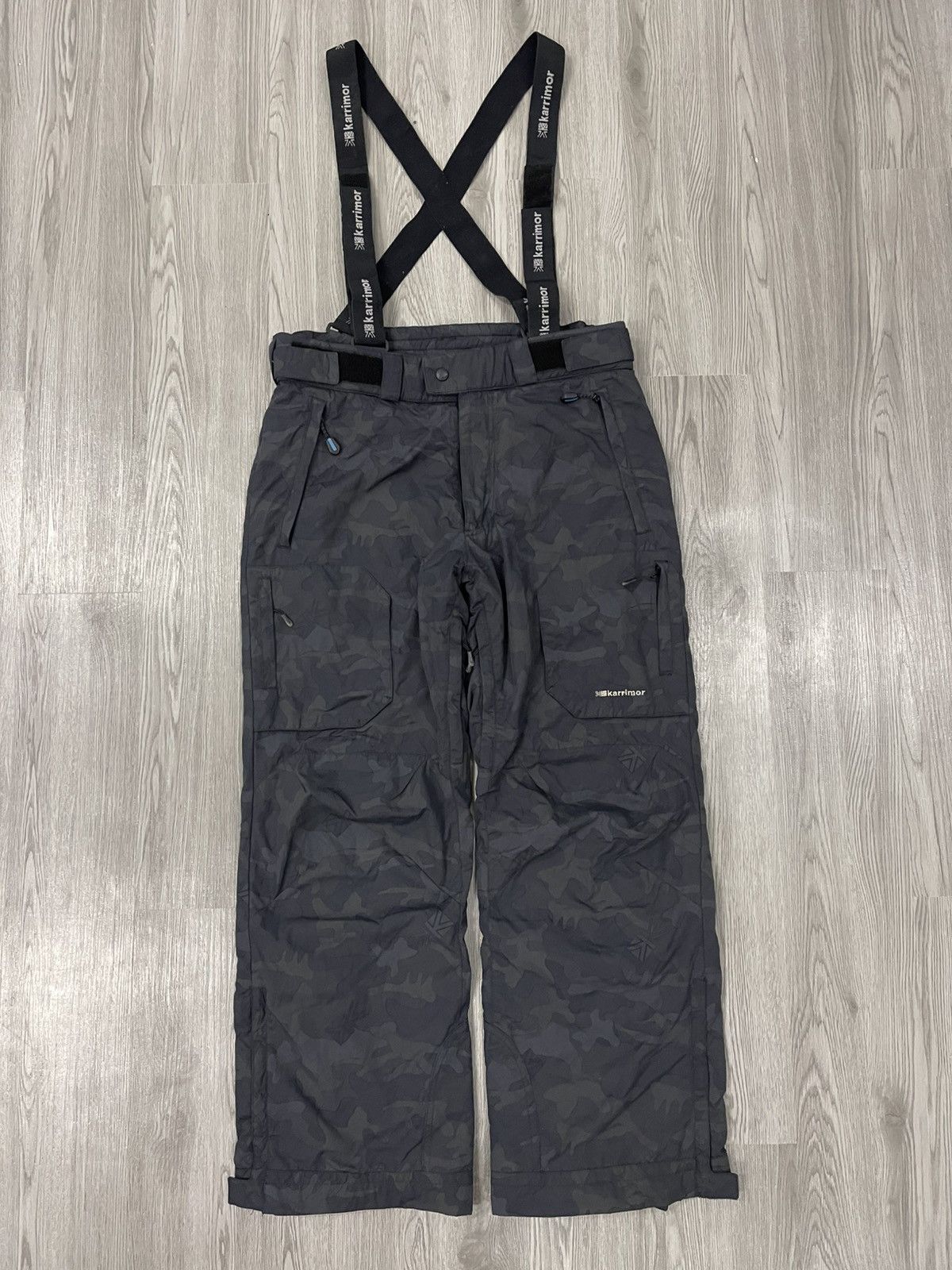 Japanese Brand × Karrimor Karrimor Black Camo Ski Pant With Suspender Size US 34 / EU 50 - 4 Thumbnail
