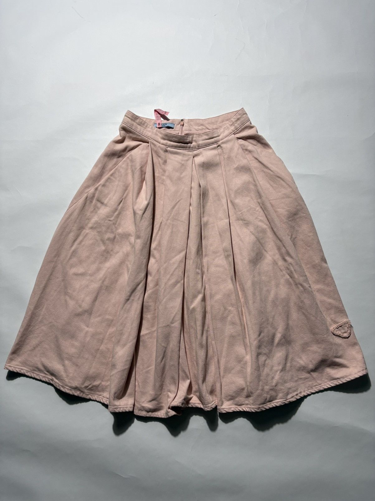 Prada PRADA DENIM PLEATED MIDI SKIRT Size 27" / US 4 / IT 40 - 1 Thumbnail