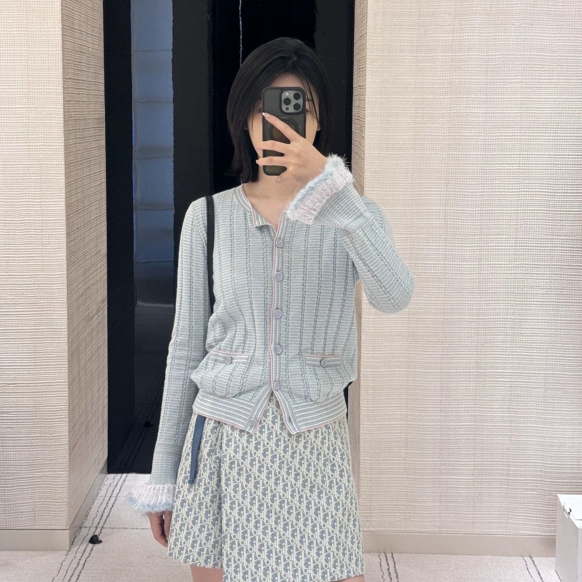 Chanel Chanel 25B Light Blue Fuzzy Knit Cashmere Cardigan 36 Size XS / US 0-2 / IT 36-38 - 8 Thumbnail