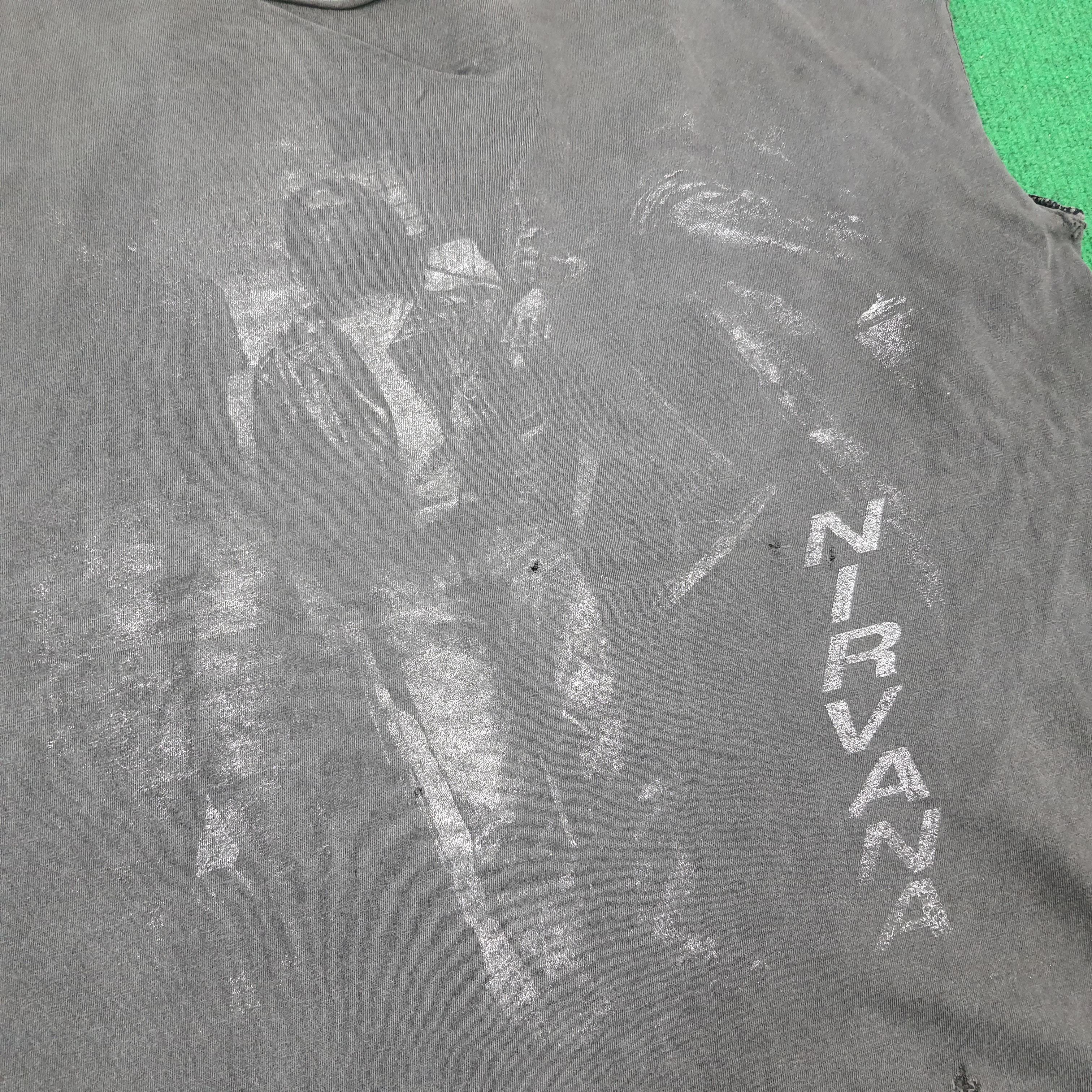 Band Tees × Vintage Vintage NIRVANA Kurt Cobain America Rock Band Tees Size US L / EU 52-54 / 3 - 4 Thumbnail