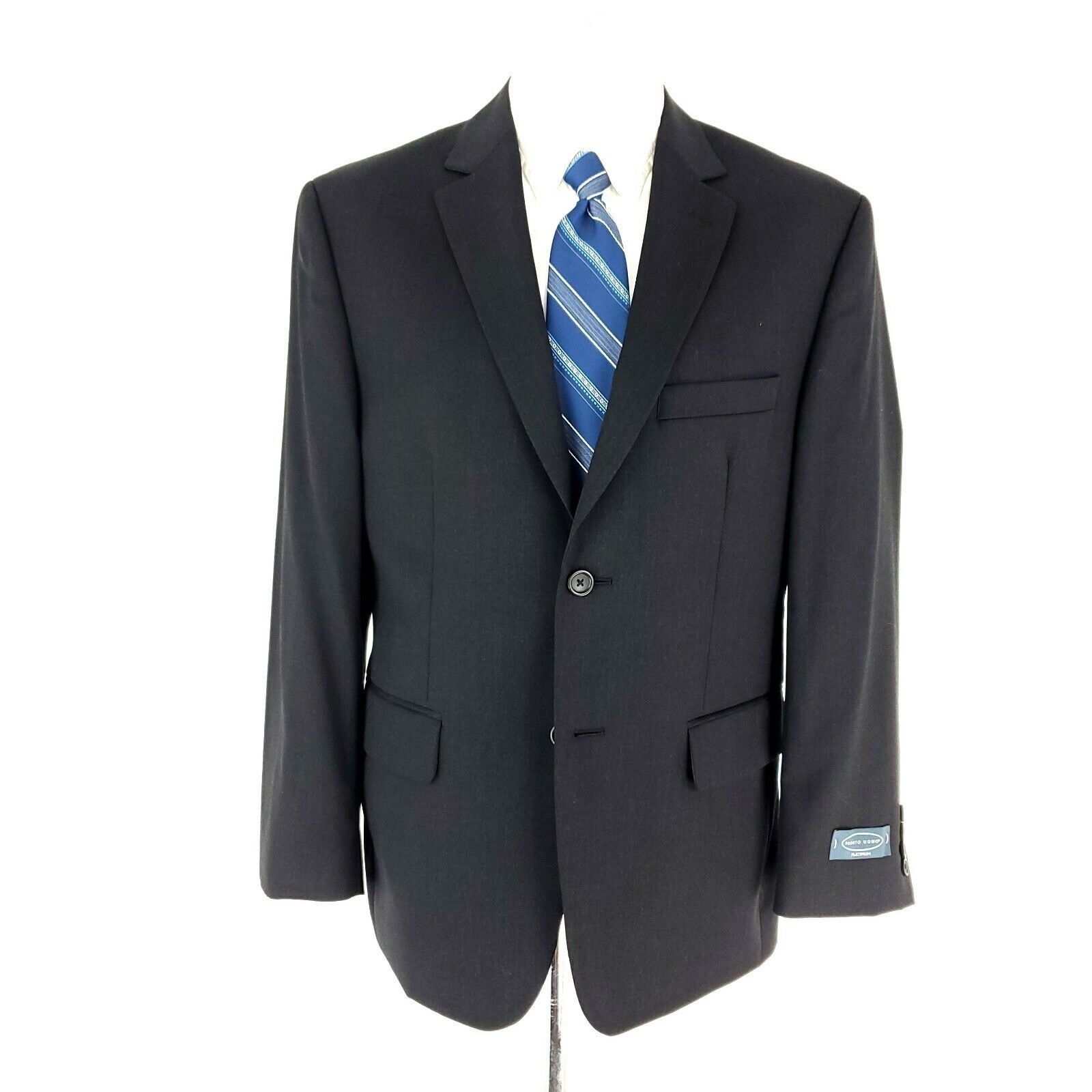 Pronto Uomo NEW Pronto Uomo Wool 2 Button Blazer 40R Charcoal Gray Sport Size 40R - 3 Thumbnail