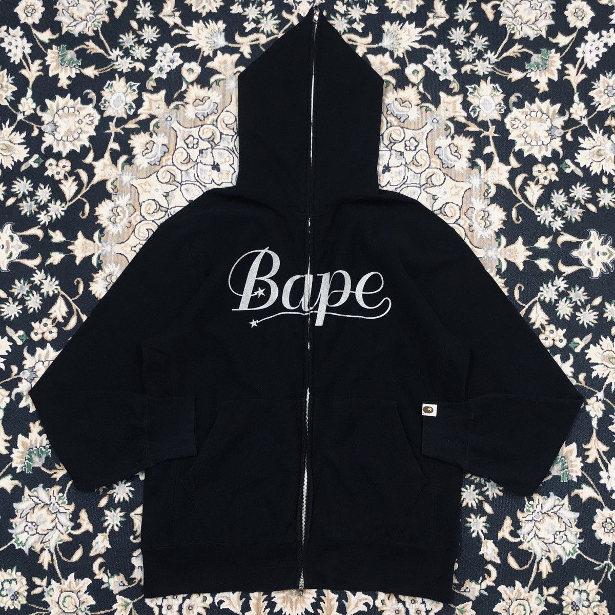 image of Og A Bathing Ape Bape Circa 2005 - 2007 Full Zip Hoodie in Black, Men's (Size Large)