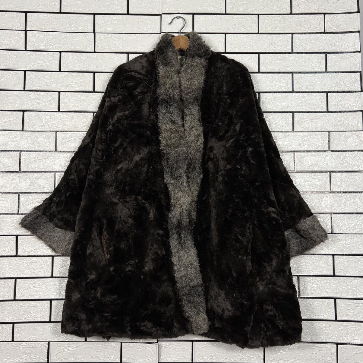 Vintage Vintage 90's VERDE PIU Modacrylic Oversized Coat #4139-C189 Size US M / EU 48-50 / 2 - 1 Thumbnail
