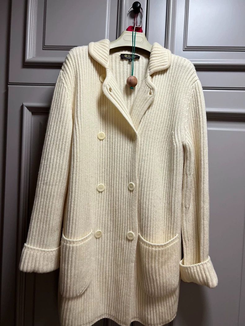 Loro Piana LORO PIANA Double pleated baby cashmere cardigan Size XS / US 0-2 / IT 36-38 - 6 Thumbnail