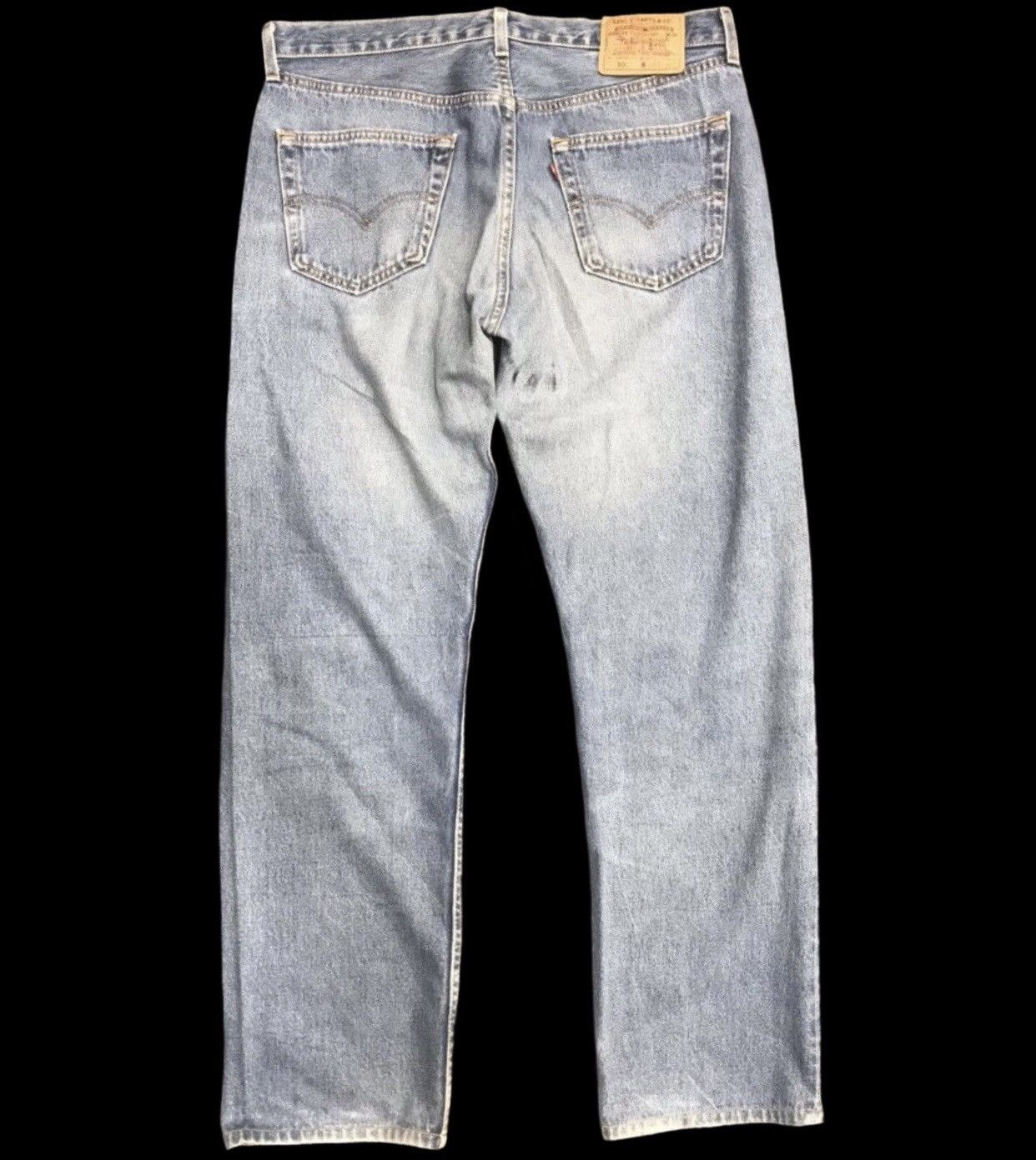 Levi's Vintage Levis 501 Light Wash Distressed Jeans Size US 35 - 2 Thumbnail