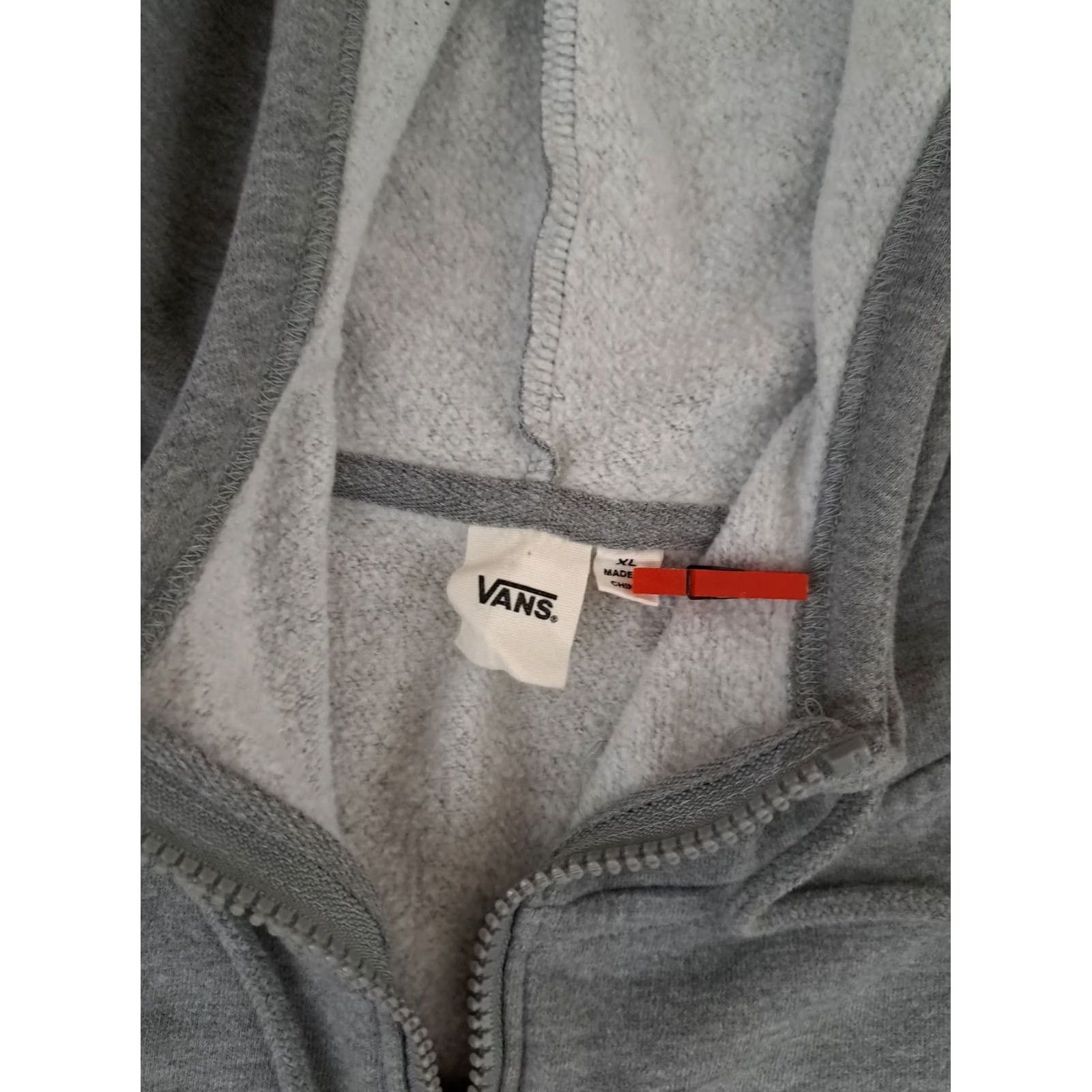 Vans Vintage Vans Woman Cropped Grey Cotton X-Large Hoodie – Skater Girl Size XL / US 12-14 / IT 48-50 - 3 Thumbnail