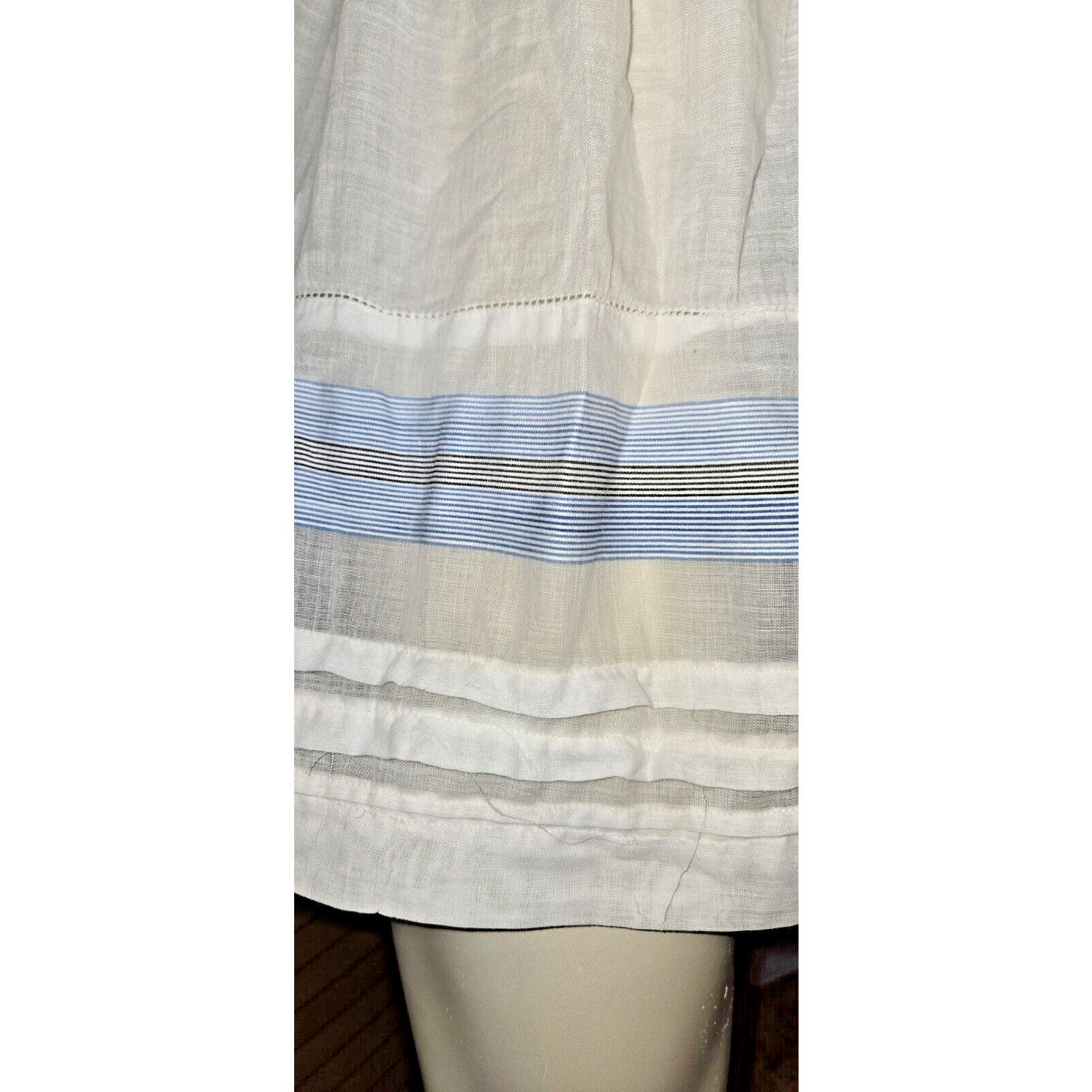 Other Antique Victorian Edwardian Embroidered Stripe Sailor Dress Size S / US 4 / IT 40 - 6 Thumbnail