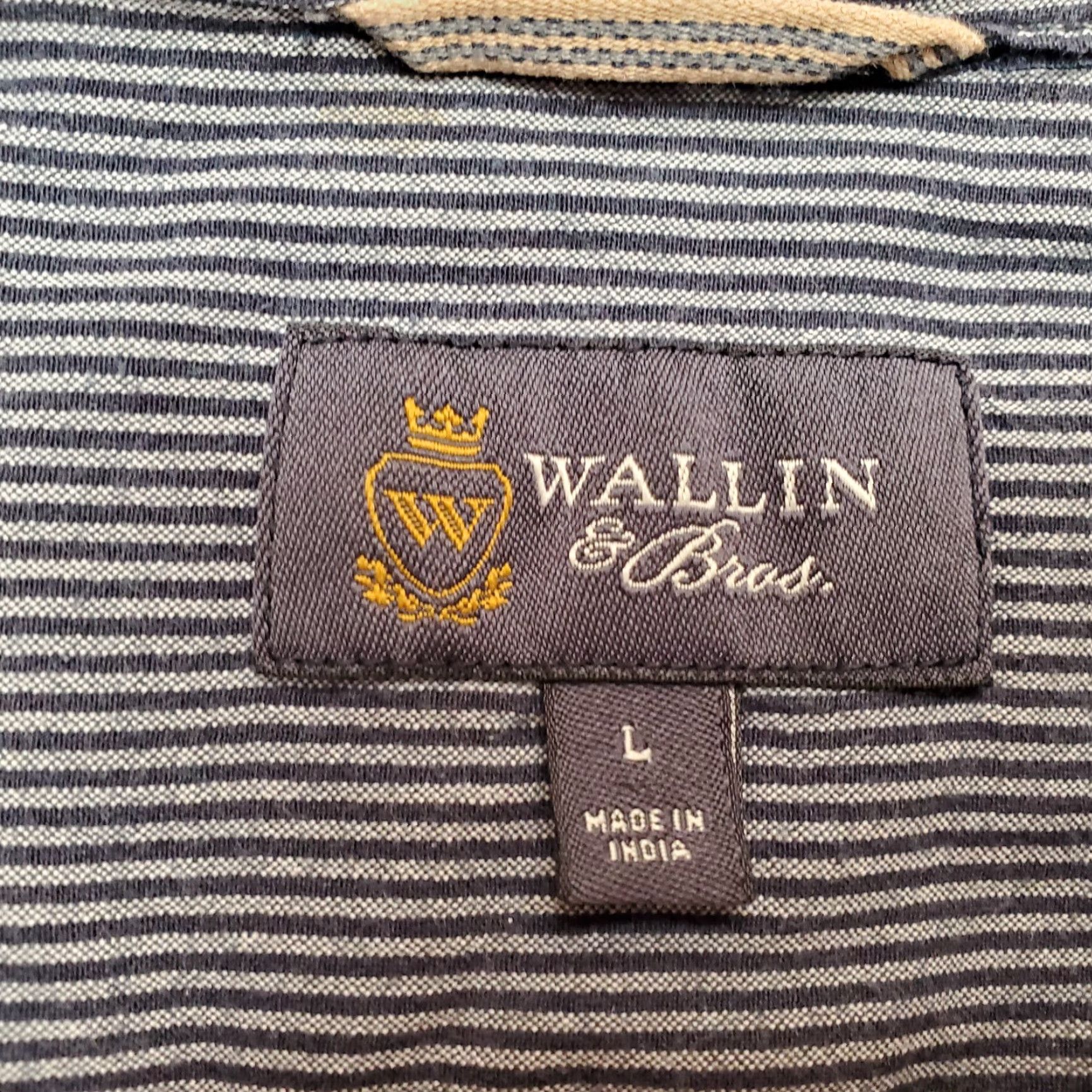 Vintage Wallin & Bros Shirt Mens L Gray Black Striped Short Sleeve Button Casual Size US L / EU 52-54 / 3 - 4 Thumbnail