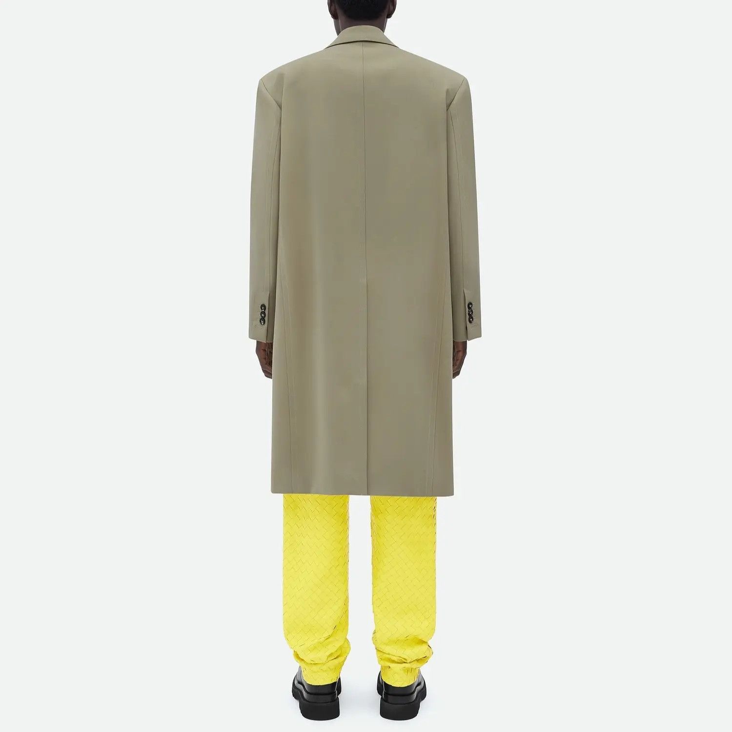 Bottega Veneta o1lv12m1024 Grain De Poudre Coat in Beige Size US L / EU 52-54 / 3 - 3 Thumbnail