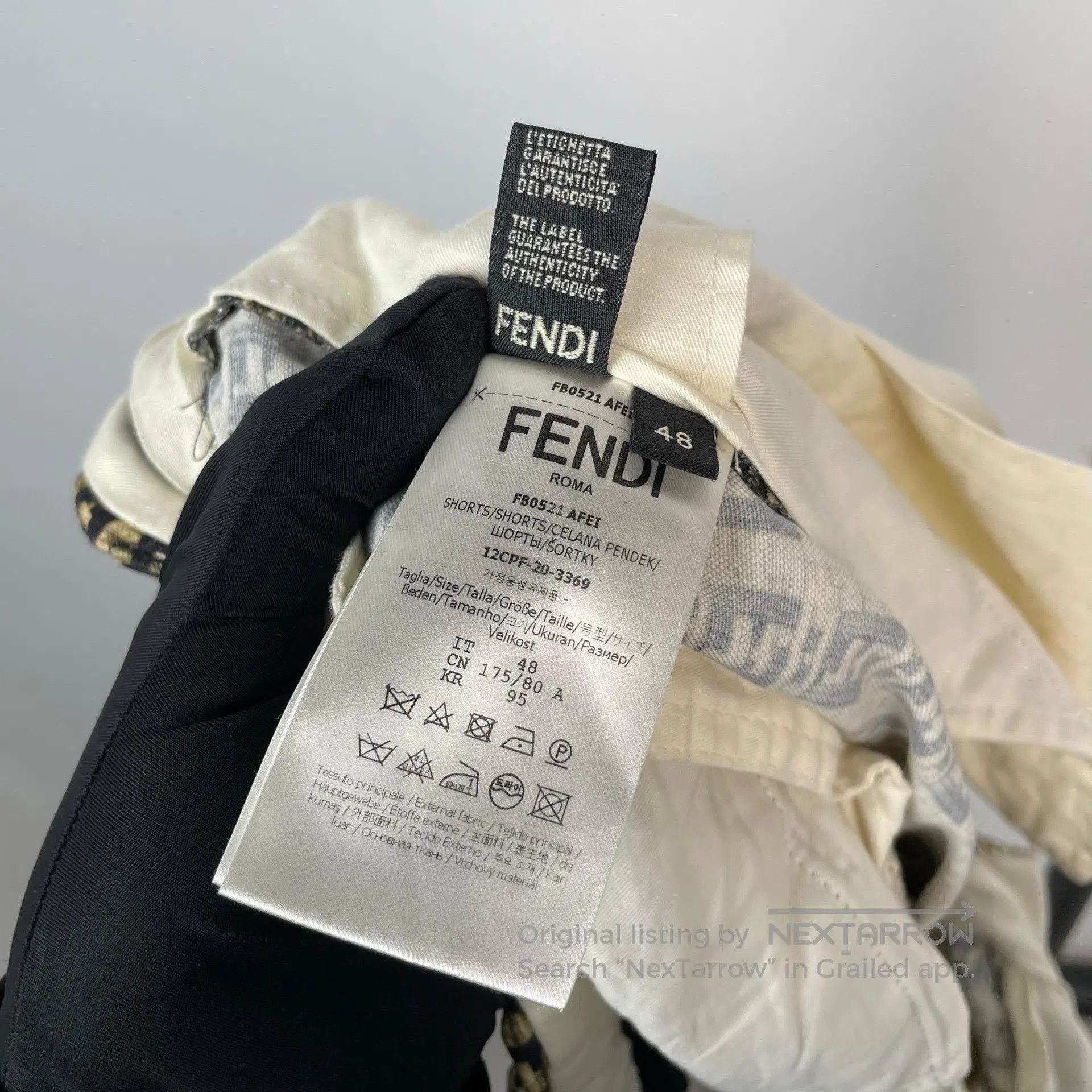 Fendi FENDI Beige and brown twill double F logo print short pant Size US 32 / EU 48 - 7 Thumbnail