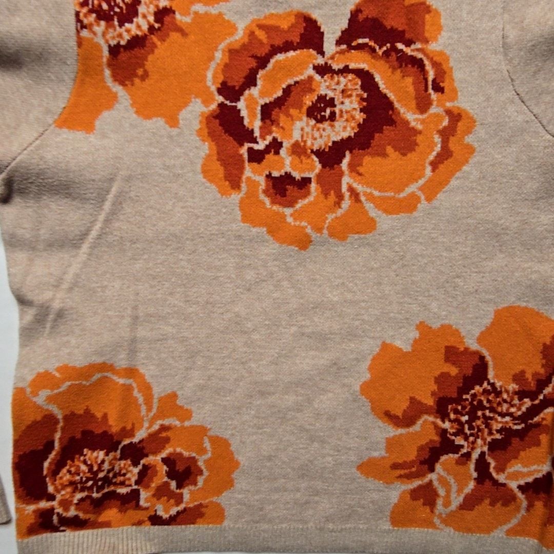 Cynthia Rowley Cynthia Rowley Floral Sweater Flower L Fall Knit Crewneck Size L / US 10 / IT 46 - 4 Thumbnail