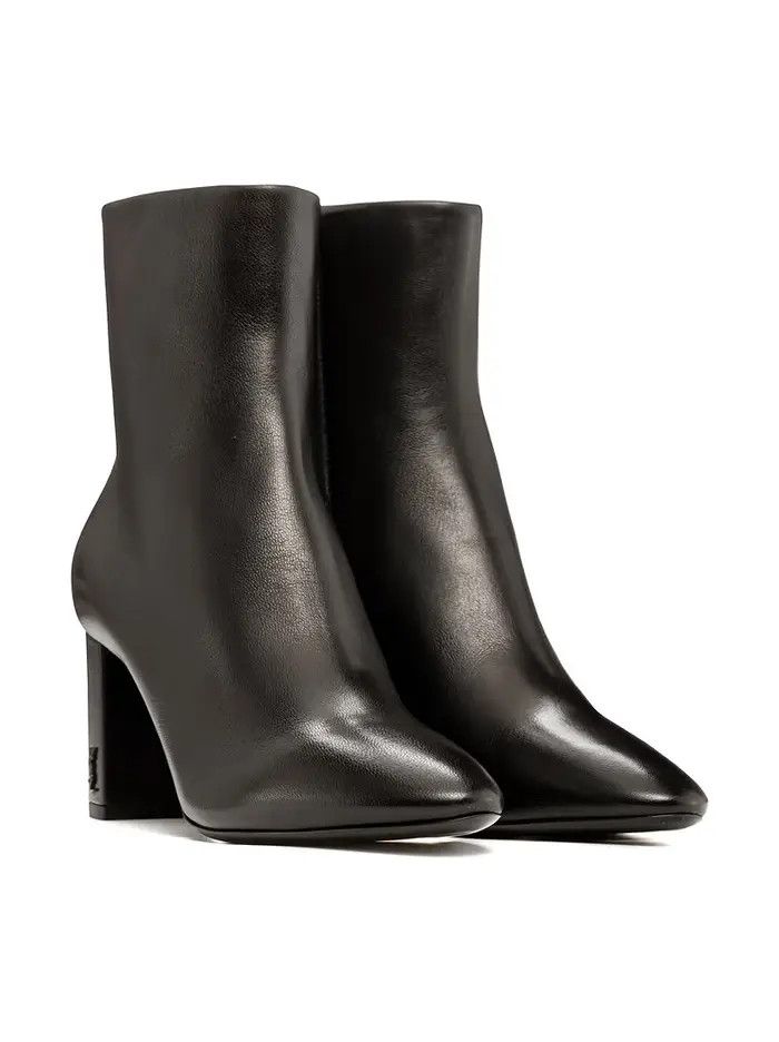 Saint Laurent Paris oc11z1225 529350 Lou Ankle Boots in Smooth Leather in Black Size US 10 / IT 40 - 2 Thumbnail