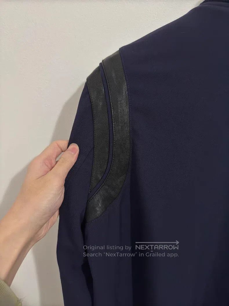 Saint Laurent Paris Saint Laurent Paris Navy Wool and Leather Baseball Jacket Size US M / EU 48-50 / 2 - 5 Thumbnail