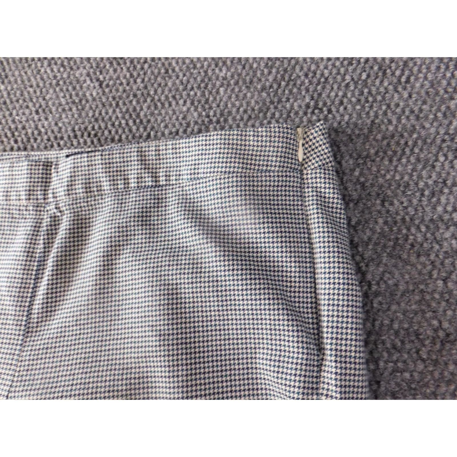 Talbots Talbots Pants Women 12 Blue Plaid Chino Straight Classic Stretch Casual Knit Size 24" / US 00 / IT 34 - 3 Thumbnail