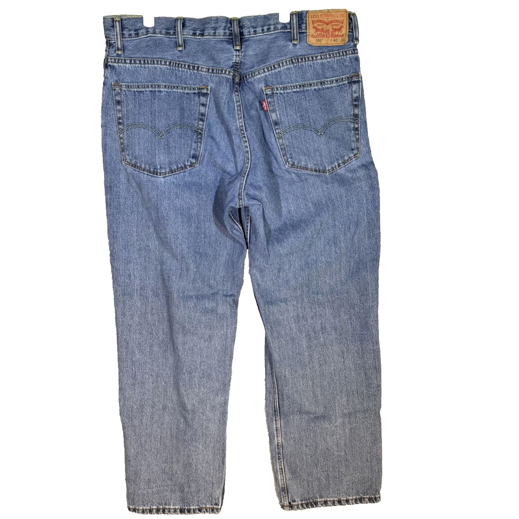 Levi's Levi'S 550 Jeans Mens 40x30 Blue Relaxed Fit Tapered Leg Denim Red Tab Size US 40 / EU 56 - 2 Thumbnail