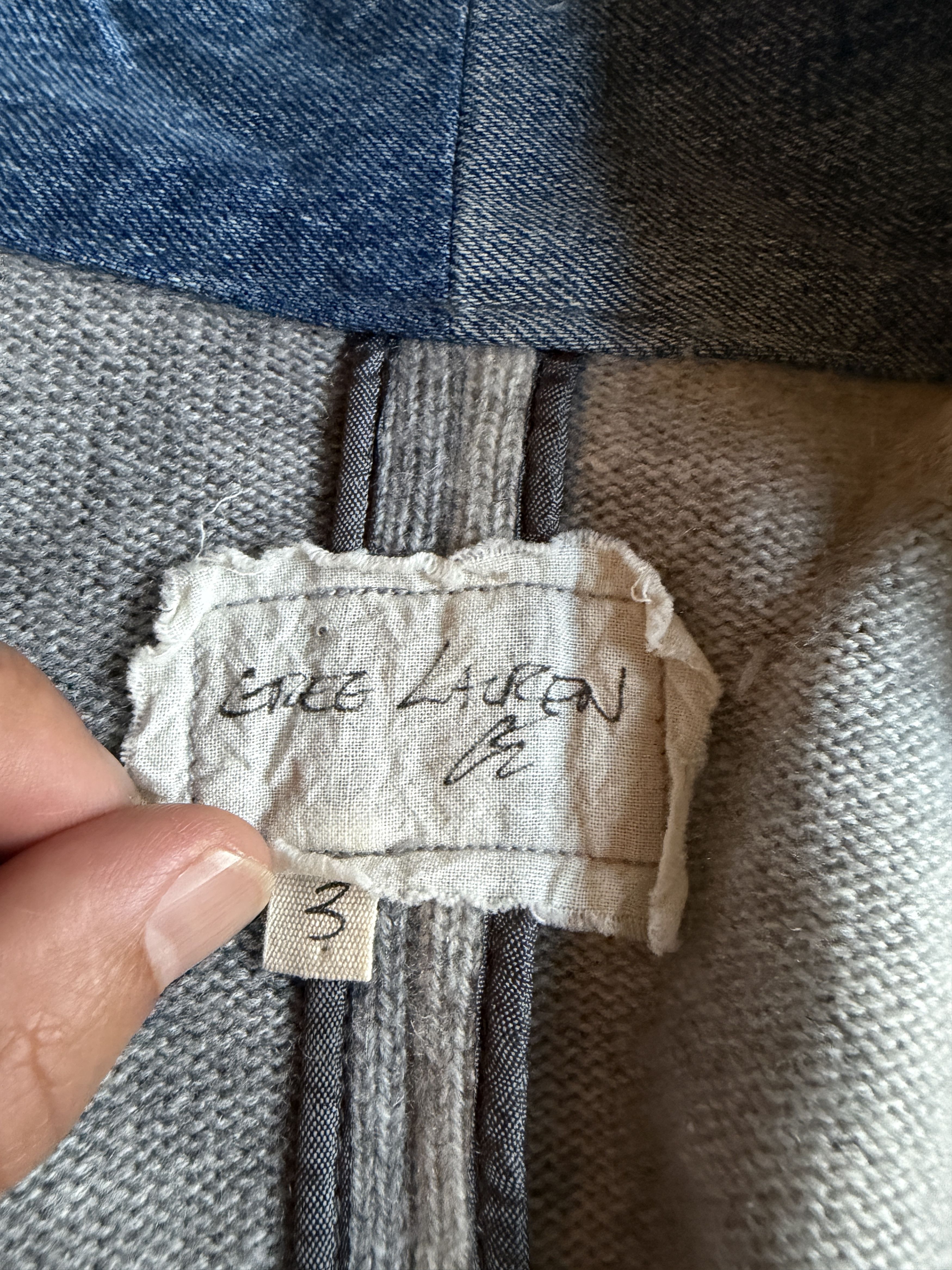 Greg Lauren Greg Lauren Denim-Accented Cashmere Kimono Size US L / EU 52-54 / 3 - 3 Thumbnail