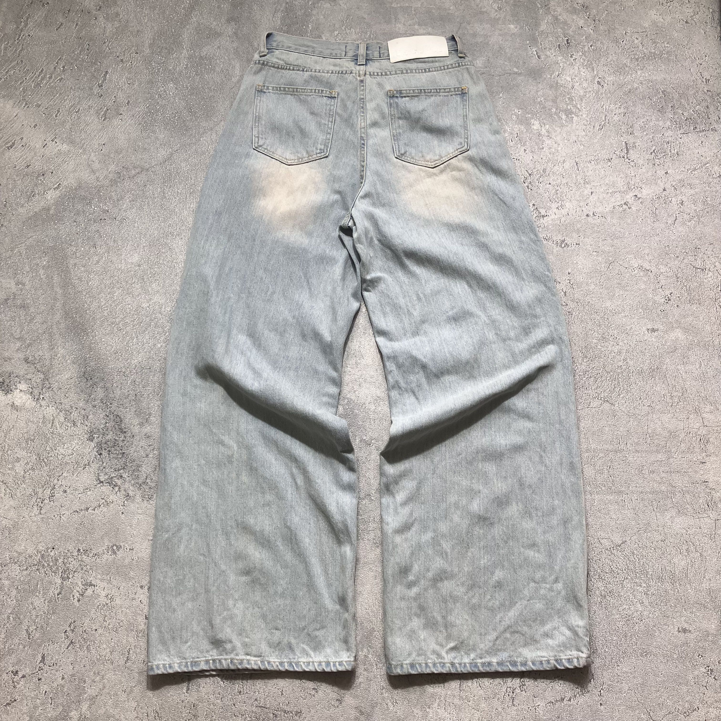 If Six Was Nine L'Essence blue washed distressed baggy jeans Size US 30 / EU 46 - 2 Thumbnail