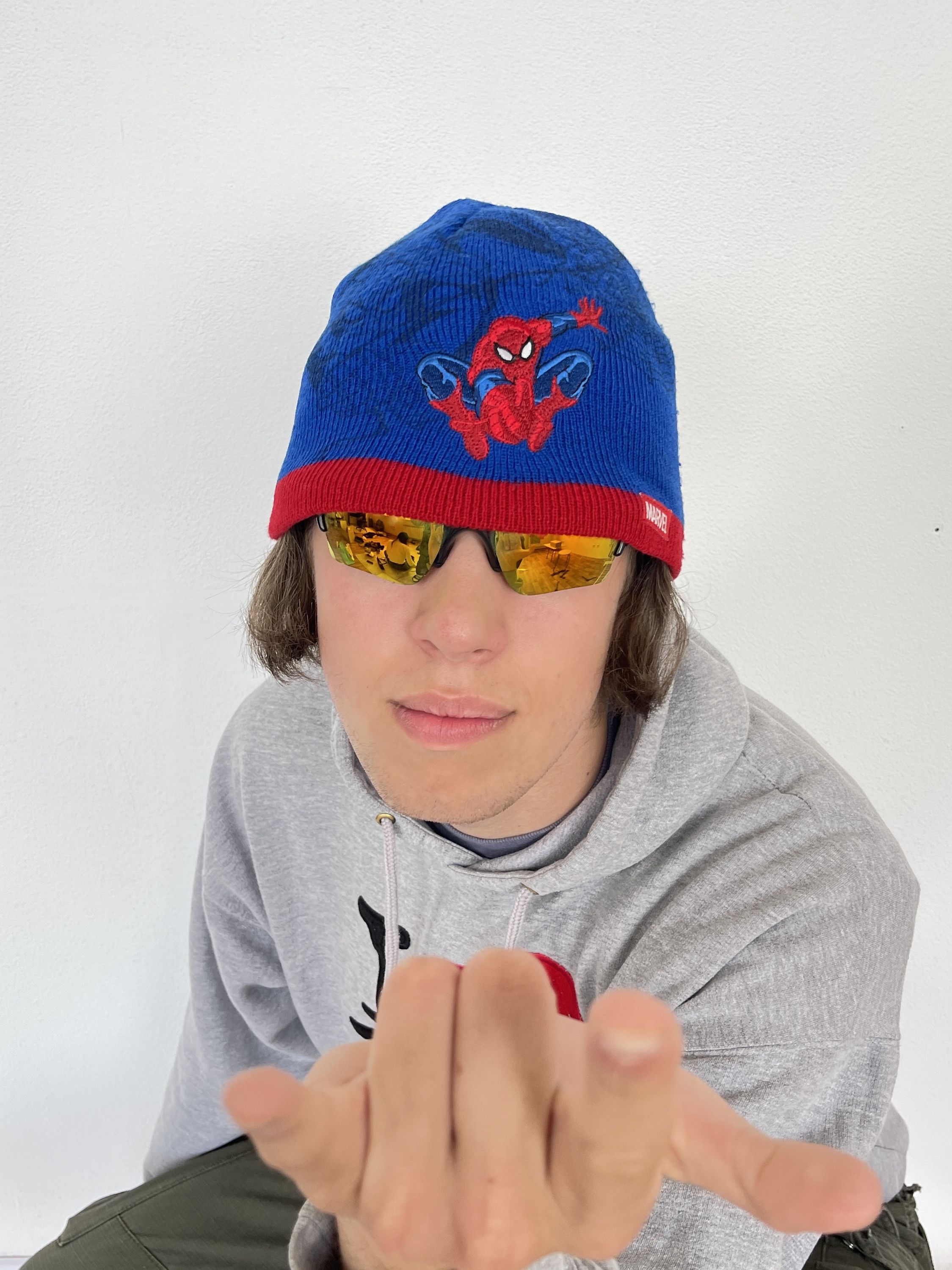 Marvel Comics Vintage Spider Man 90s Embroidered Marvel Beanie Winter Hat Size ONE SIZE - 1 Thumbnail