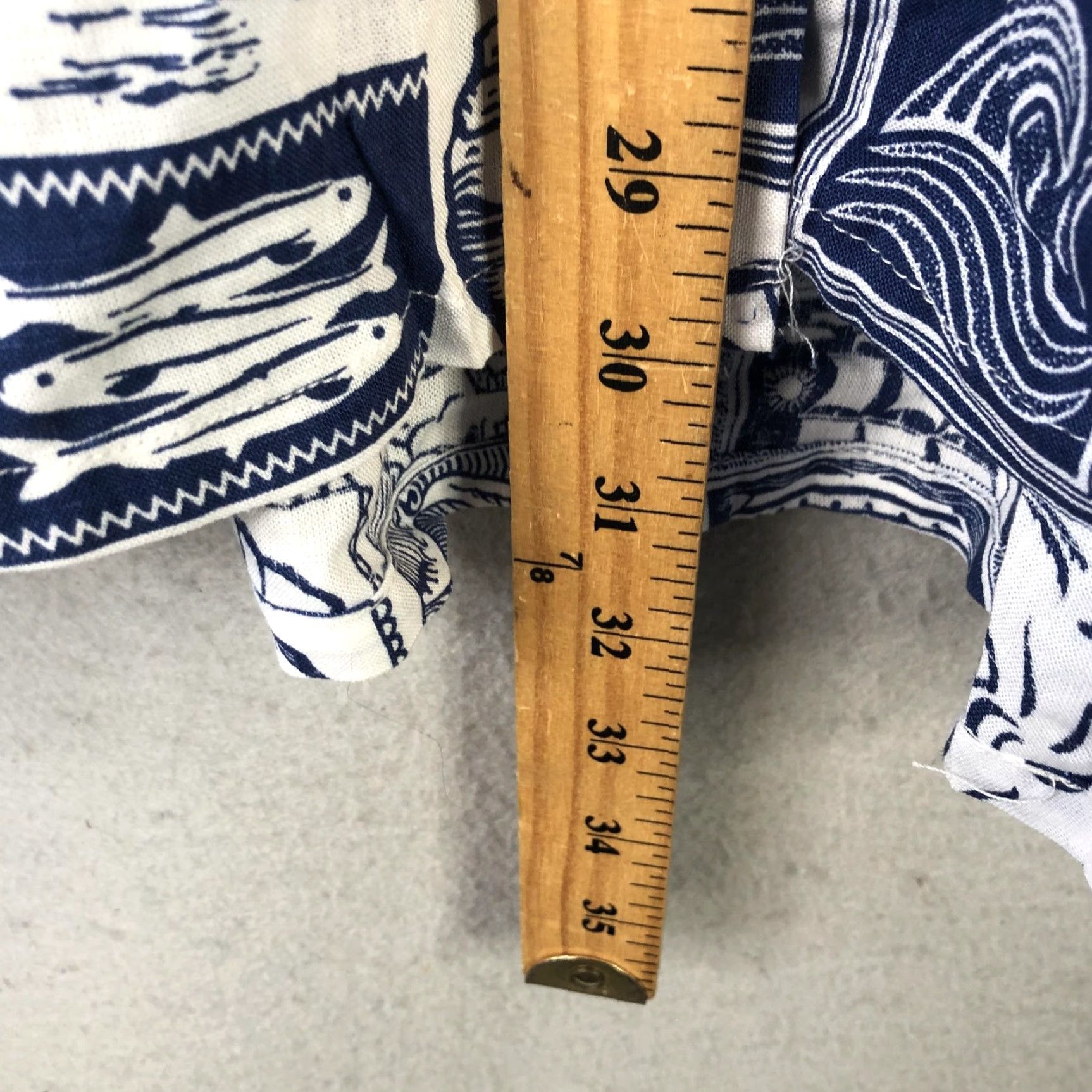 Vintage JANE + DELANCEY Shirt Womens 2X Blue Nautical Print Linen Blend Tunic Beachy Size XXL / US 16-18 / IT 52-54 - 7 Thumbnail