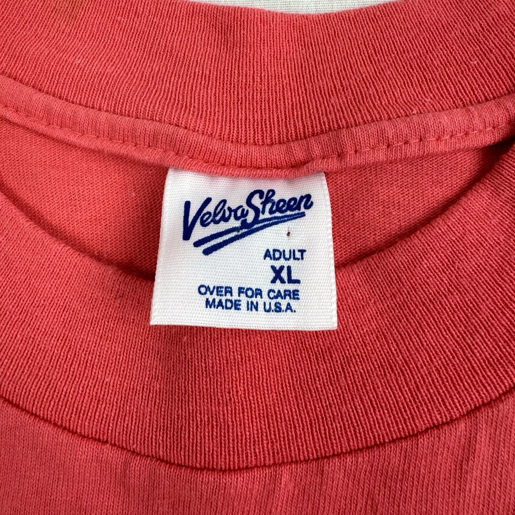 Velva Sheen VINTAGE Velva Sheen T-Shirt Adult XL Pink Rainbow 80s Nevada Las Vegas Crew Neck Mens Clothing Size US XL / EU 56 / 4 - 4 Thumbnail