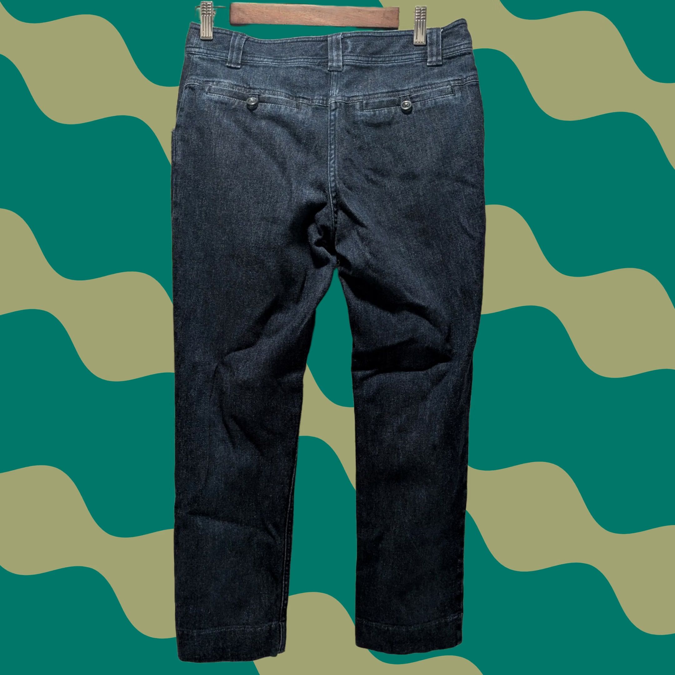 J. Jill J.Jill Jeans Womens 6 Dark Wash Stretch Cropped Bootcut Denim Pants Regular Waist Size 28" / US 6 / IT 42 - 1 Thumbnail