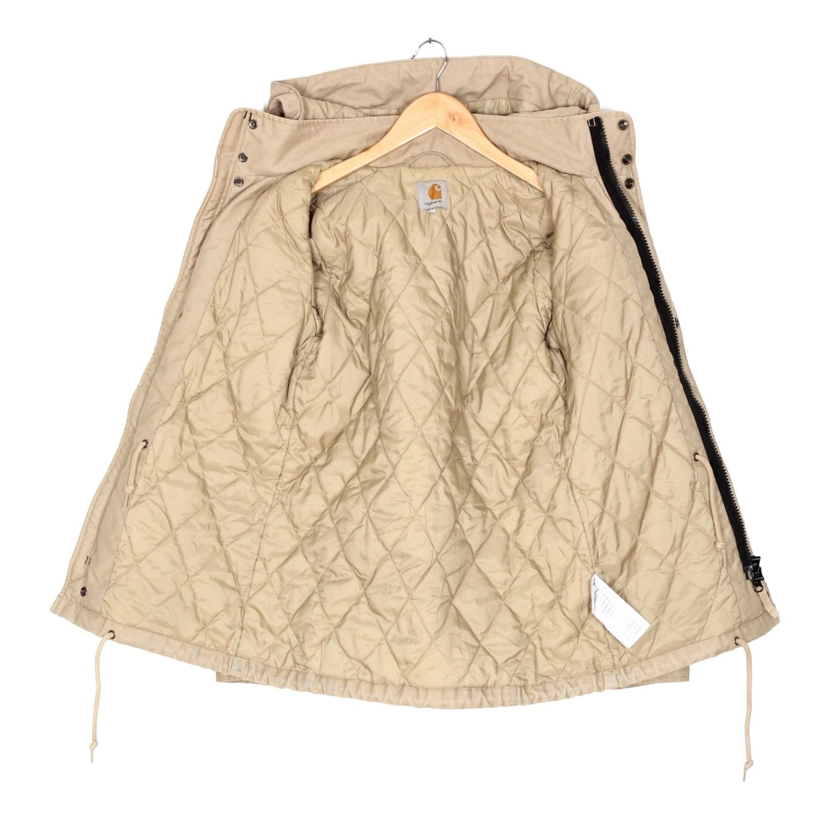 Carhartt VINTAGE Carhartt Hickman Coat Jacket Women XS Hooded Padded MJ5538 Beige Long Sleeve Regular Chest 27" Sleeve 18.5" 18.5" 2010s Size XS / US 0-2 / IT 36-38 - 4 Thumbnail
