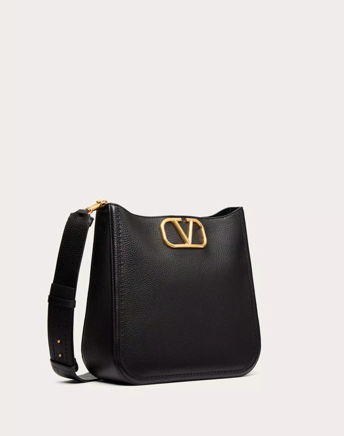 Valentino oc11z0725 Size:OS/ Hobo Bag In Grainy Calfskin in Black Size ONE SIZE - 2 Thumbnail