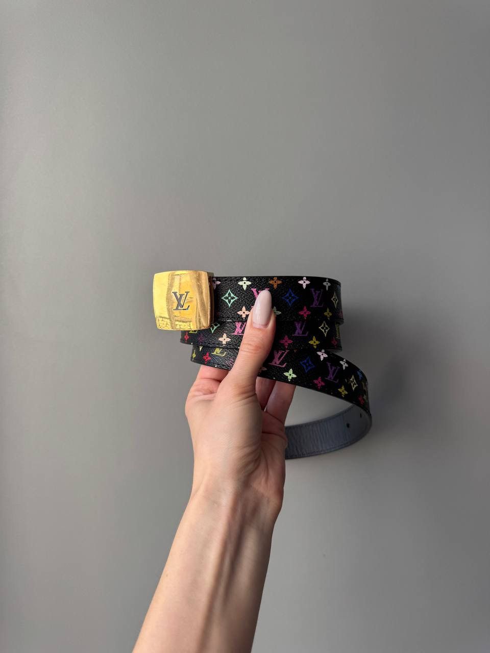 Louis Vuitton × Takashi Murakami Louis Vuitton x Takashi Murakami Monogram Multicolor Belt Size ONE SIZE - 3 Thumbnail