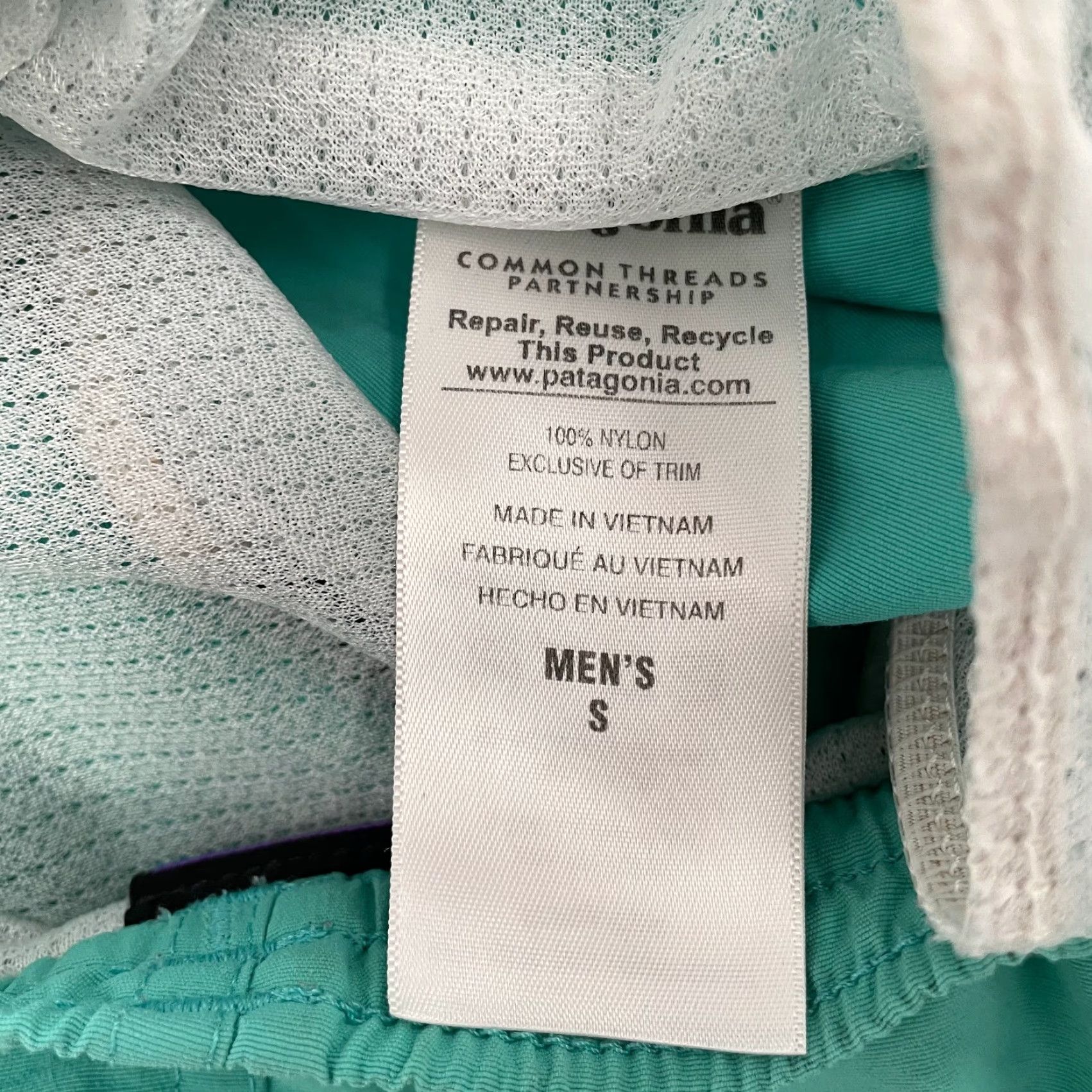 Patagonia Patagonia Shorts Adult Small Aqua Green Baggies Lined Pockets Stretch Mens 32 Size US 29 - 5 Thumbnail