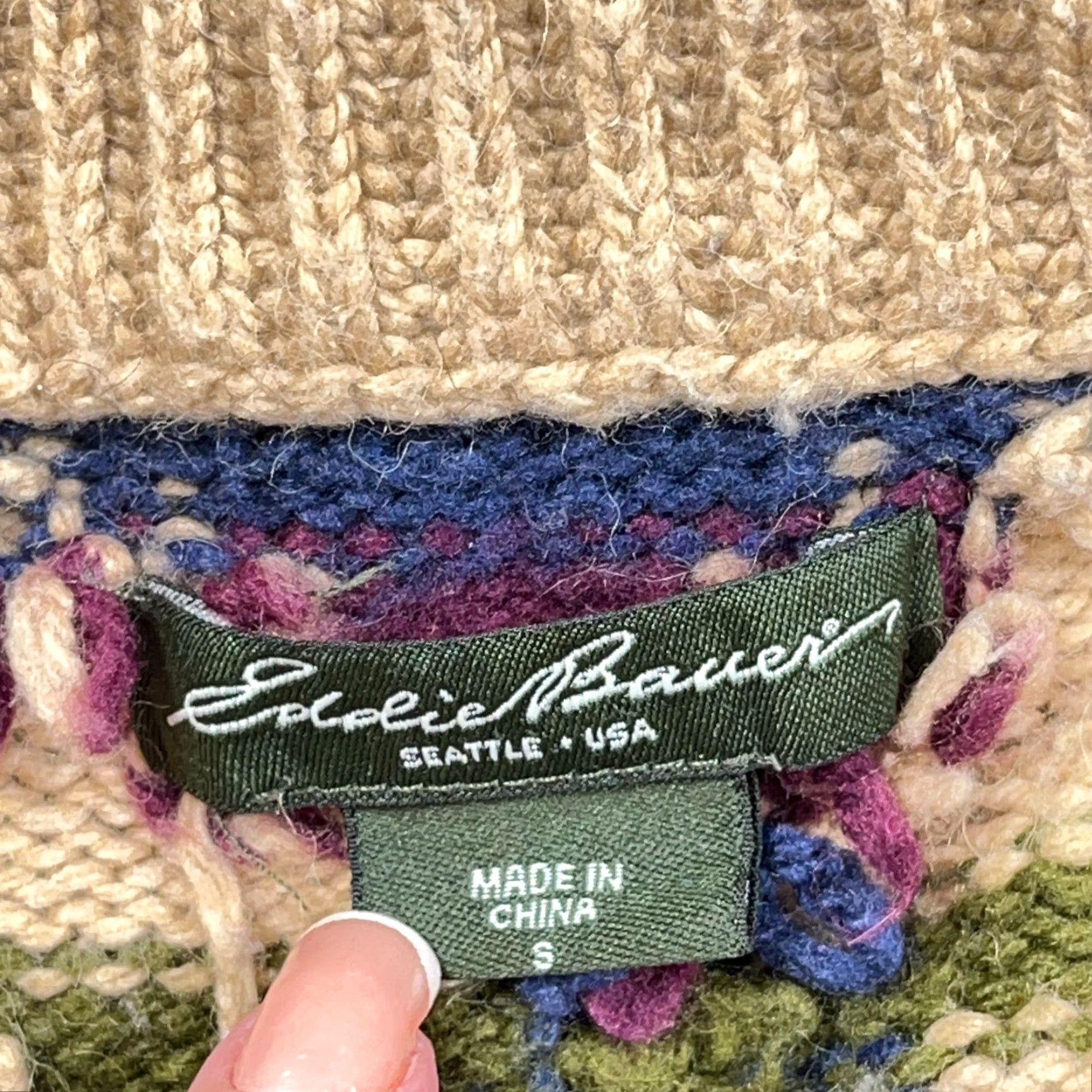 Eddie Bauer VINTAGE Eddie Bauer Cardigan Sweater Women Small Wool Alpaca Blend Aztec Southwestern * Size S / US 4 / IT 40 - 6 Thumbnail