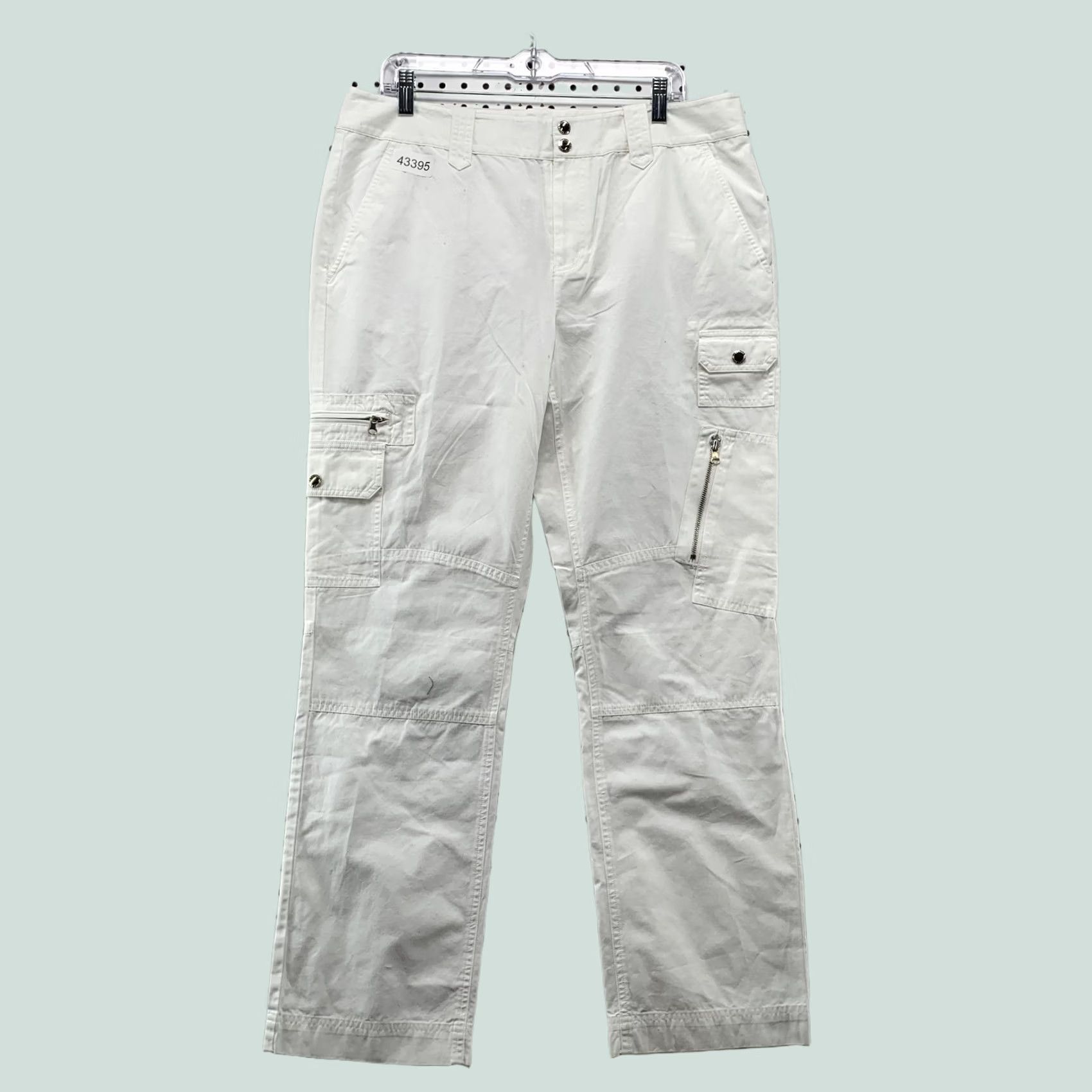 Ralph Lauren VINTAGE LRL Lauren Ralph Lauren Cargo Pants Womens Size 14 White Fits 36x31 Size 36" / US 14 / IT 50 - 1 Thumbnail