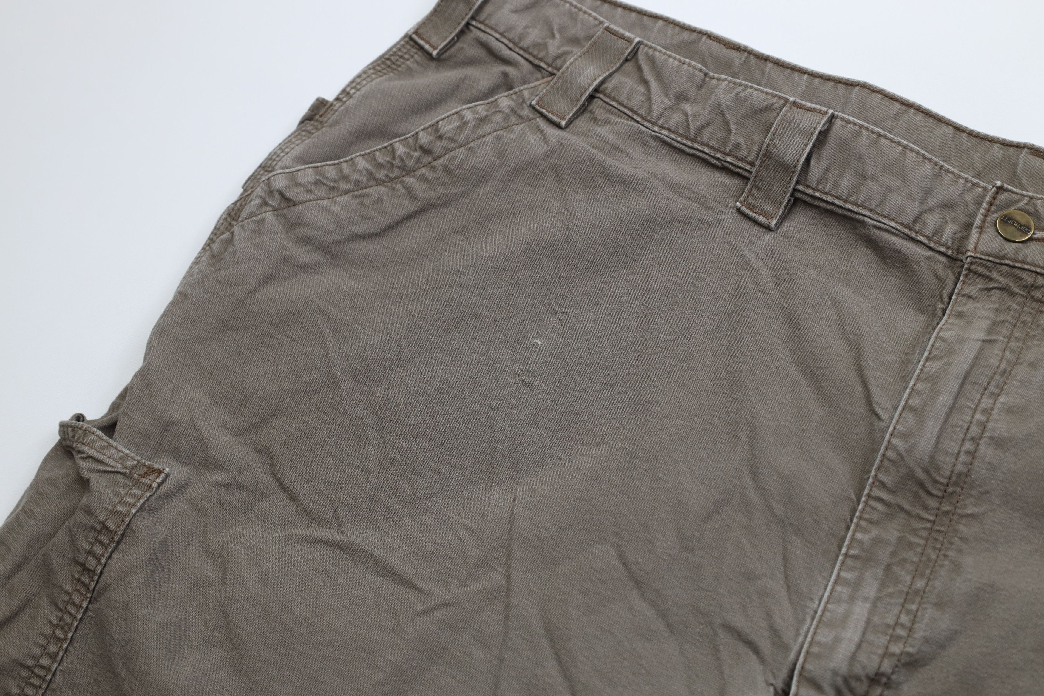 Carhartt Vintage Y2K Carhartt Relaxed Fit Dungaree Shorts Light Brown Size US 44 / EU 60 - 5 Thumbnail