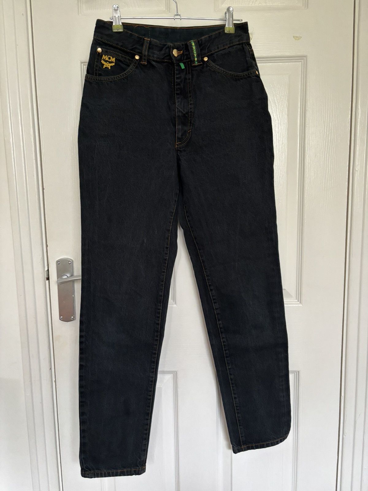 MCM Vintage Women’s MCM Jeans De Luxe Black Denim Jeans Size 29" - 2 Thumbnail