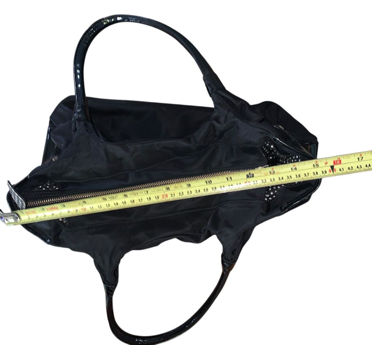 Kate Spade Kate Spade Stevie Black Nylon Patent Leather Satchel Bag Size ONE SIZE - 10 Thumbnail