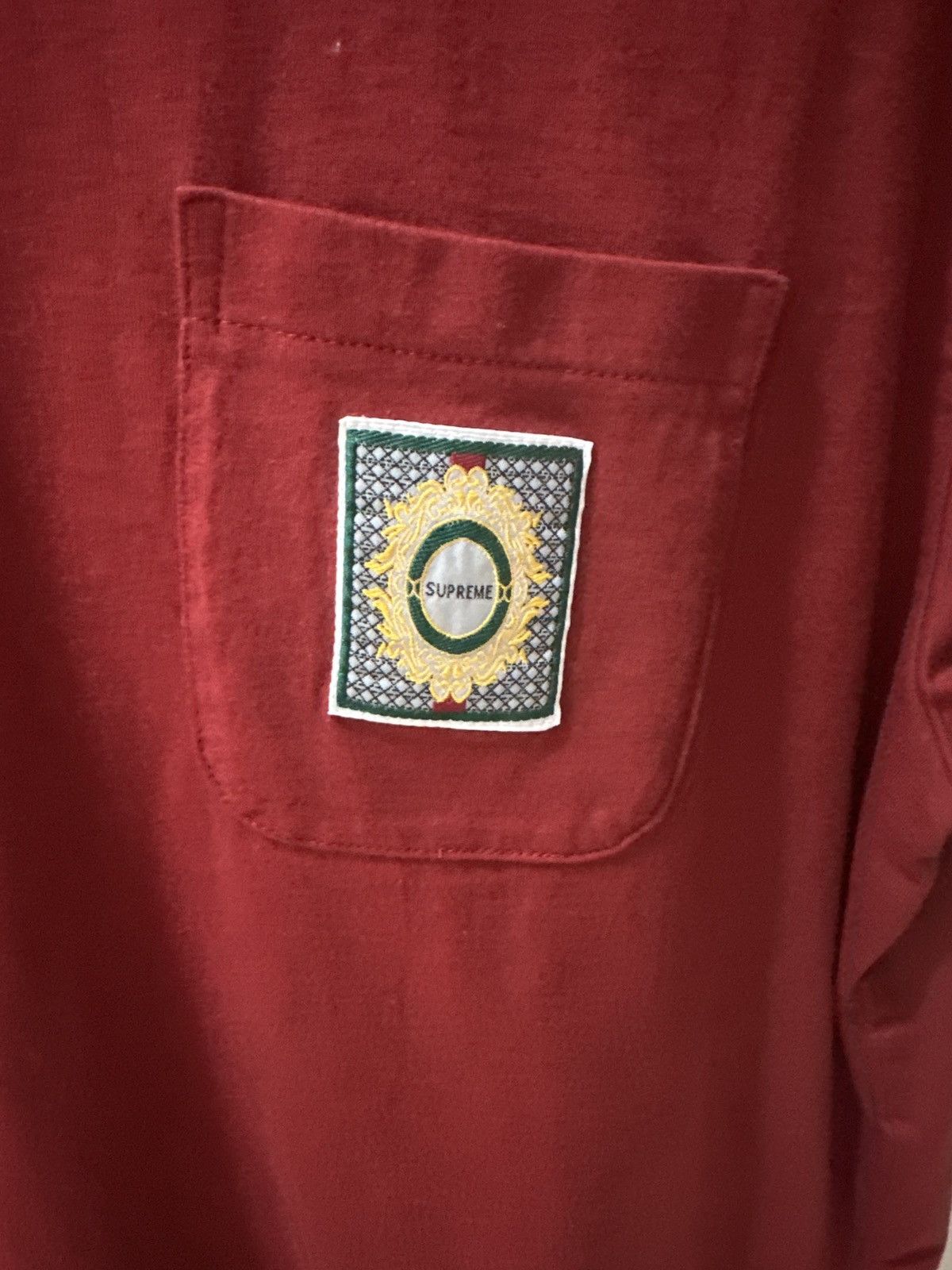 Supreme Crest Label Pocket T-Shirt Size US M / EU 48-50 / 2 - 3 Thumbnail