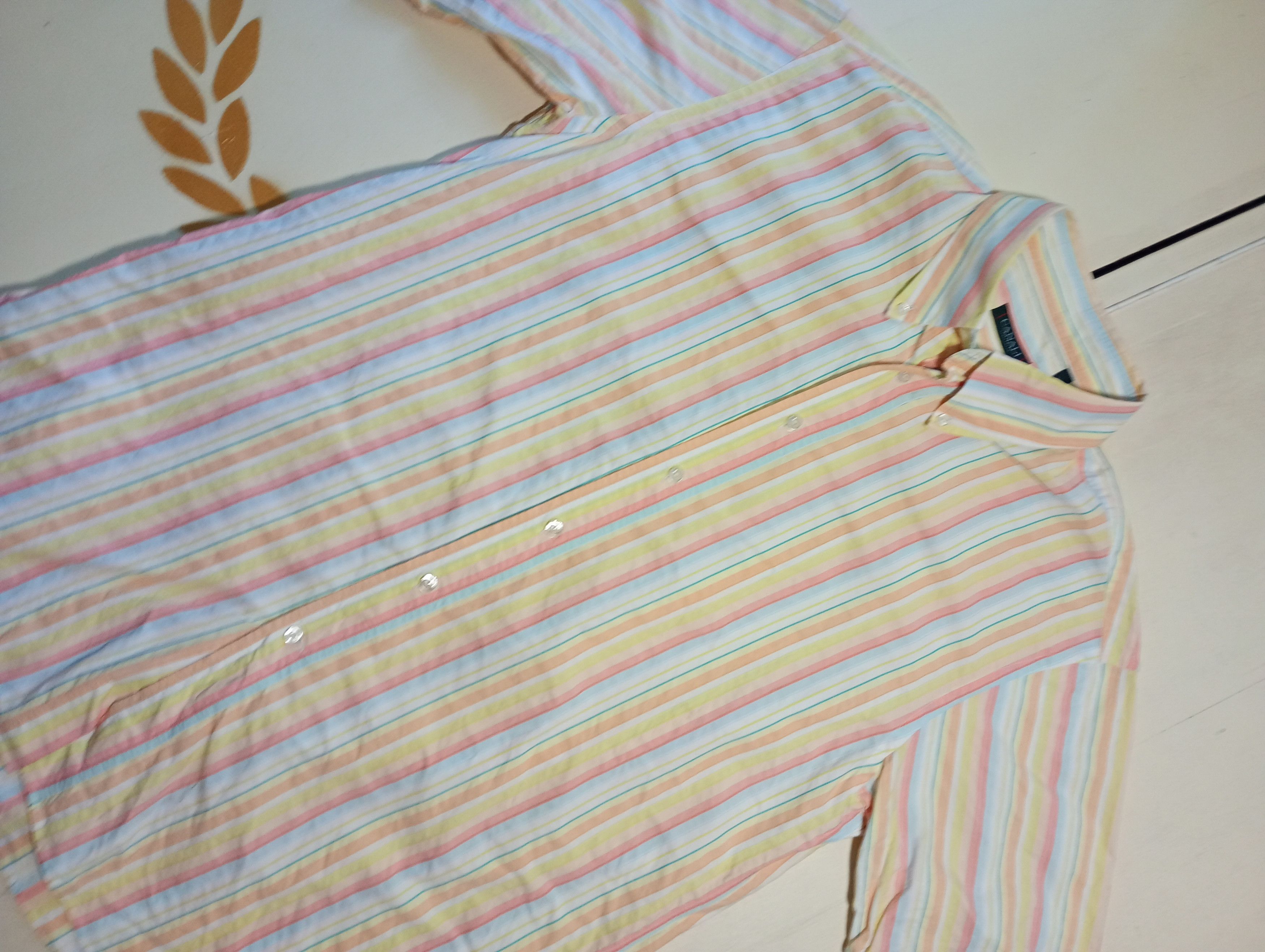Canali Canali Striped Short Sleeve Shirt Size US XL / EU 56 / 4 - 5 Thumbnail