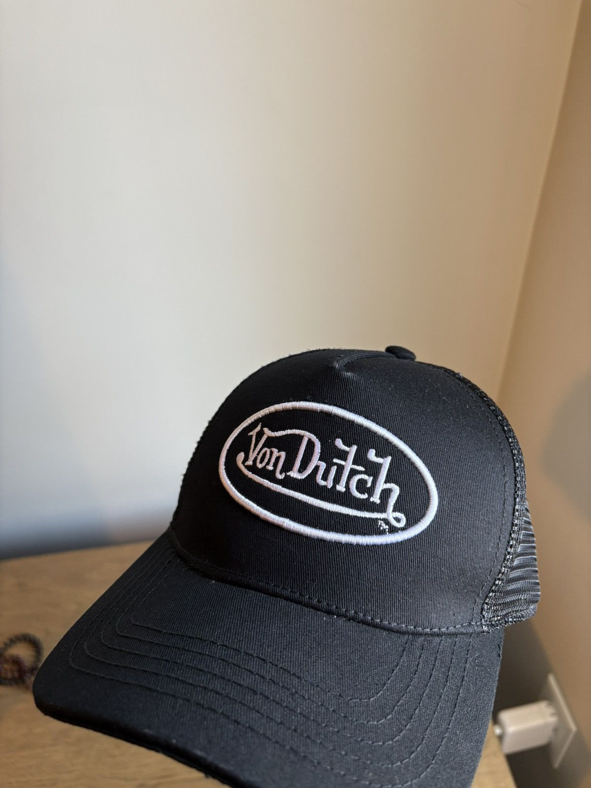 Von Dutch Von Dutch Black and White Trucker Hat Size ONE SIZE - 5 Thumbnail