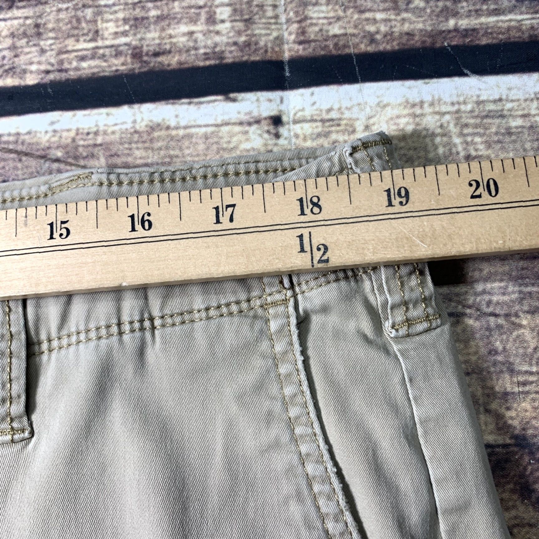 Lee LEE Modern Series L342 Jeans Straight Beige 39x29 1/2 Men’s Regular Cotton Elastane Denim Belt Loops 5 Pocket Zip Fly Classic Size US 39 - 4 Thumbnail