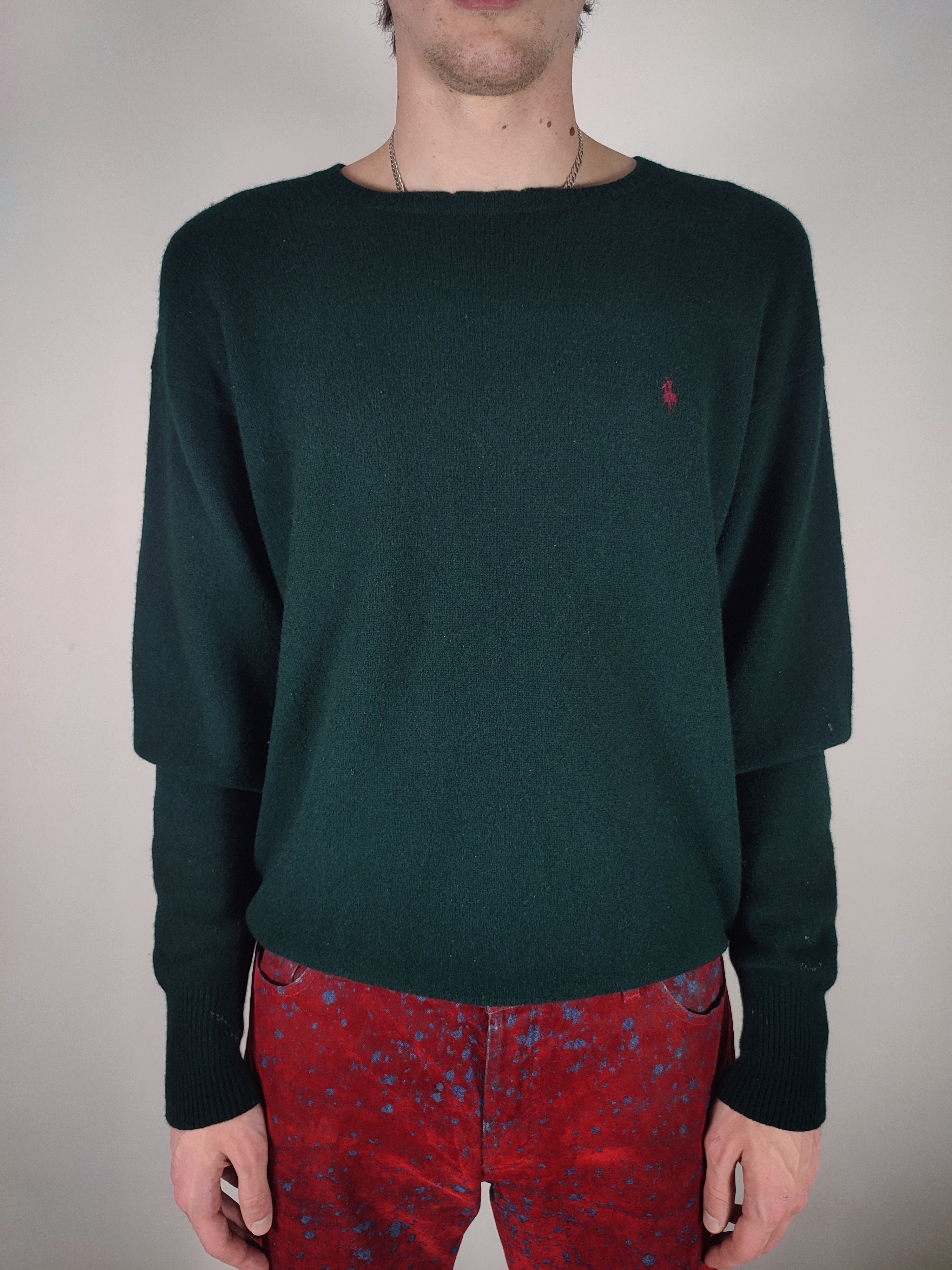 Polo Ralph Lauren Vintage Polo Ralph Lambswool Paint Soft Sweater Size US L / EU 52-54 / 3 - 12 Thumbnail