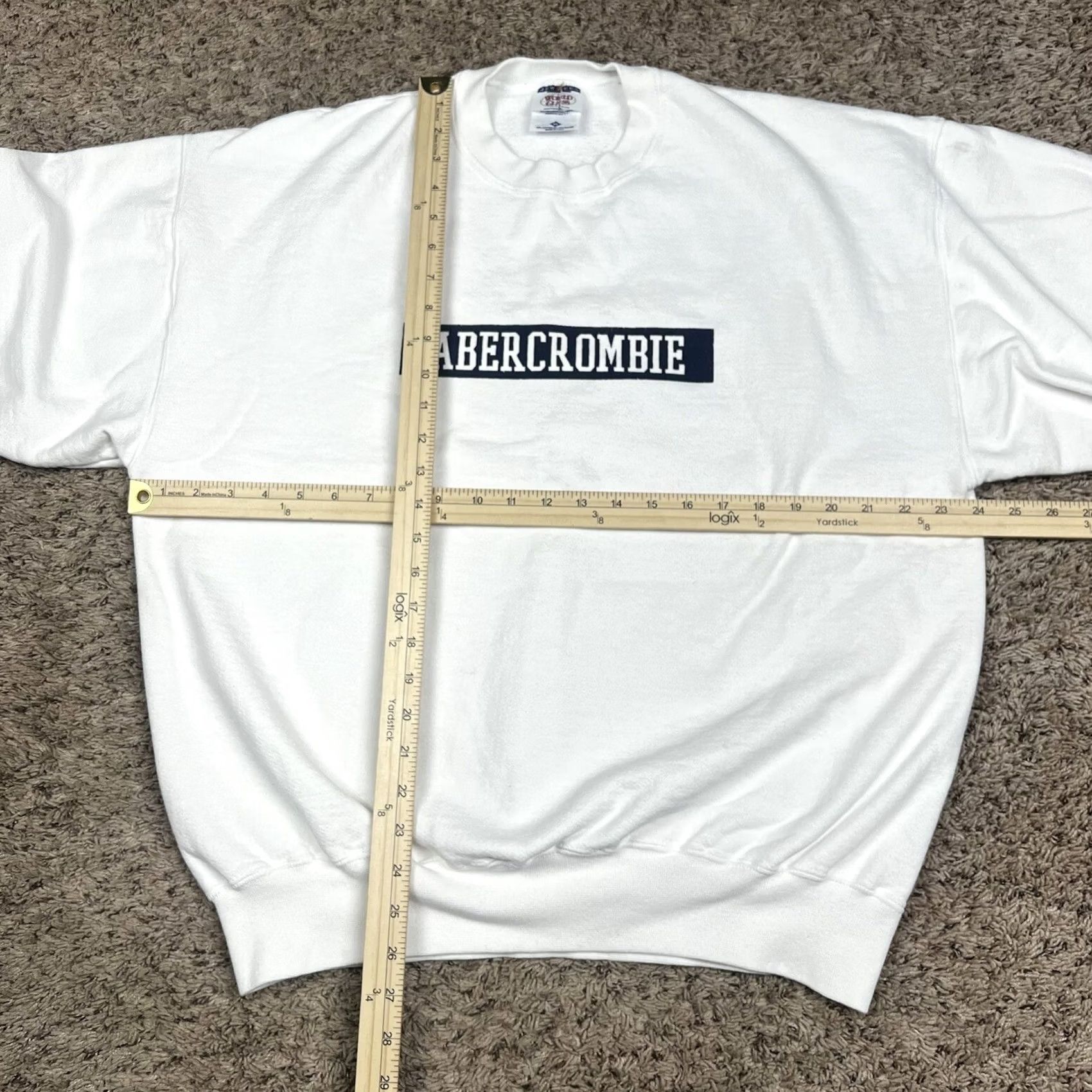 Jerzees VINTAGE Jerzees Sweatshirt Crewneck XL White 90s Abercrombie Graphic Pullover Mens Women Unisex Adults Size US XL / EU 56 / 4 - 5 Thumbnail