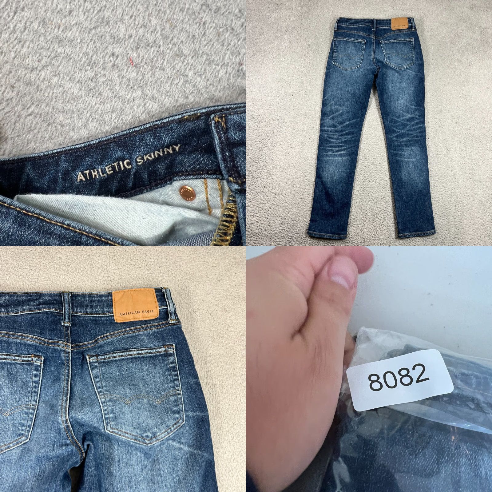 Vintage American Eagle Jeans Mens 28x30 Airflex Athletic Skinny Jeans Stretch Denim Blue Size US 28 / EU 44 - 8 Thumbnail