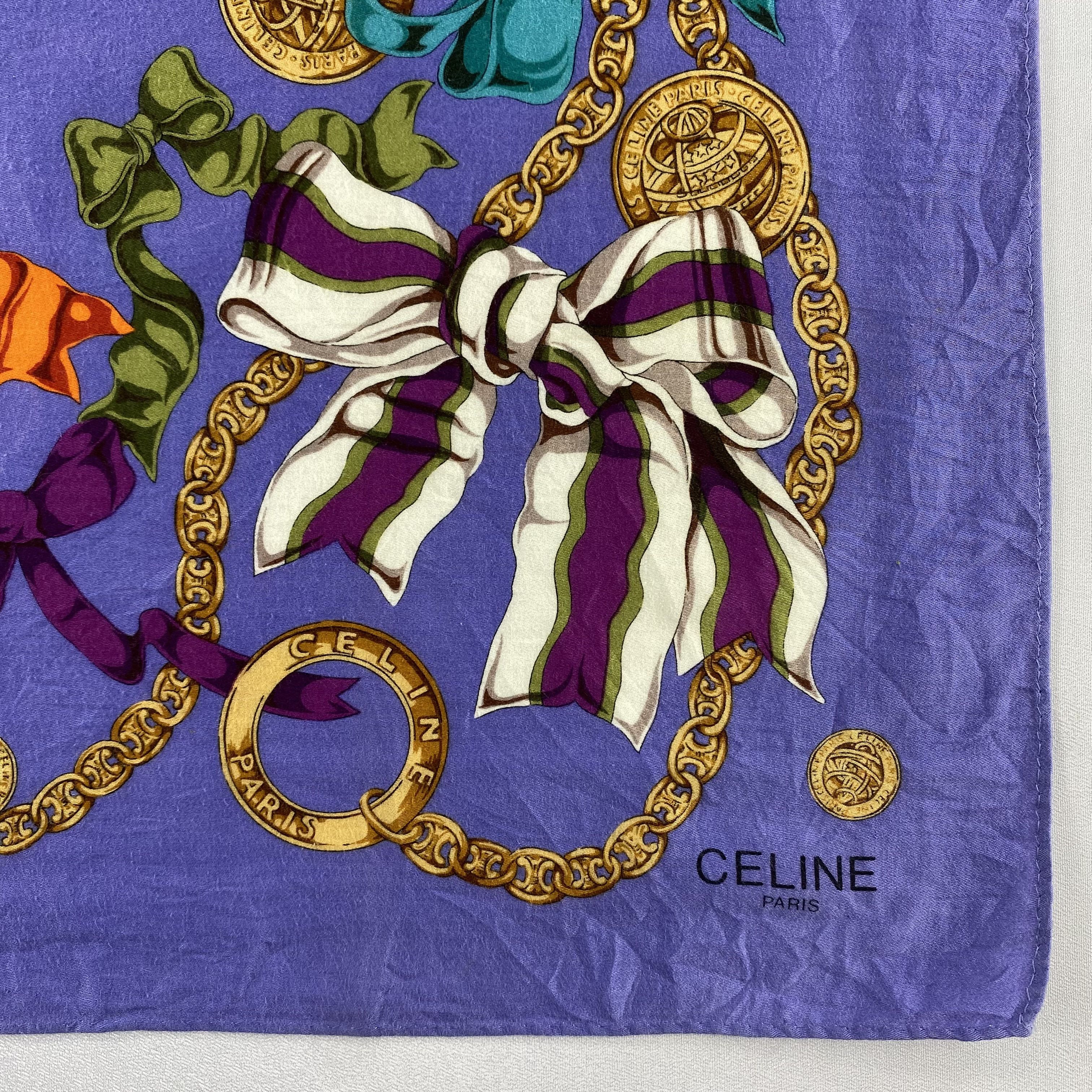 Celine × Vintage Celine Bandana/ Handkerchief / Neckerchief-P1782 Size ONE SIZE - 3 Thumbnail