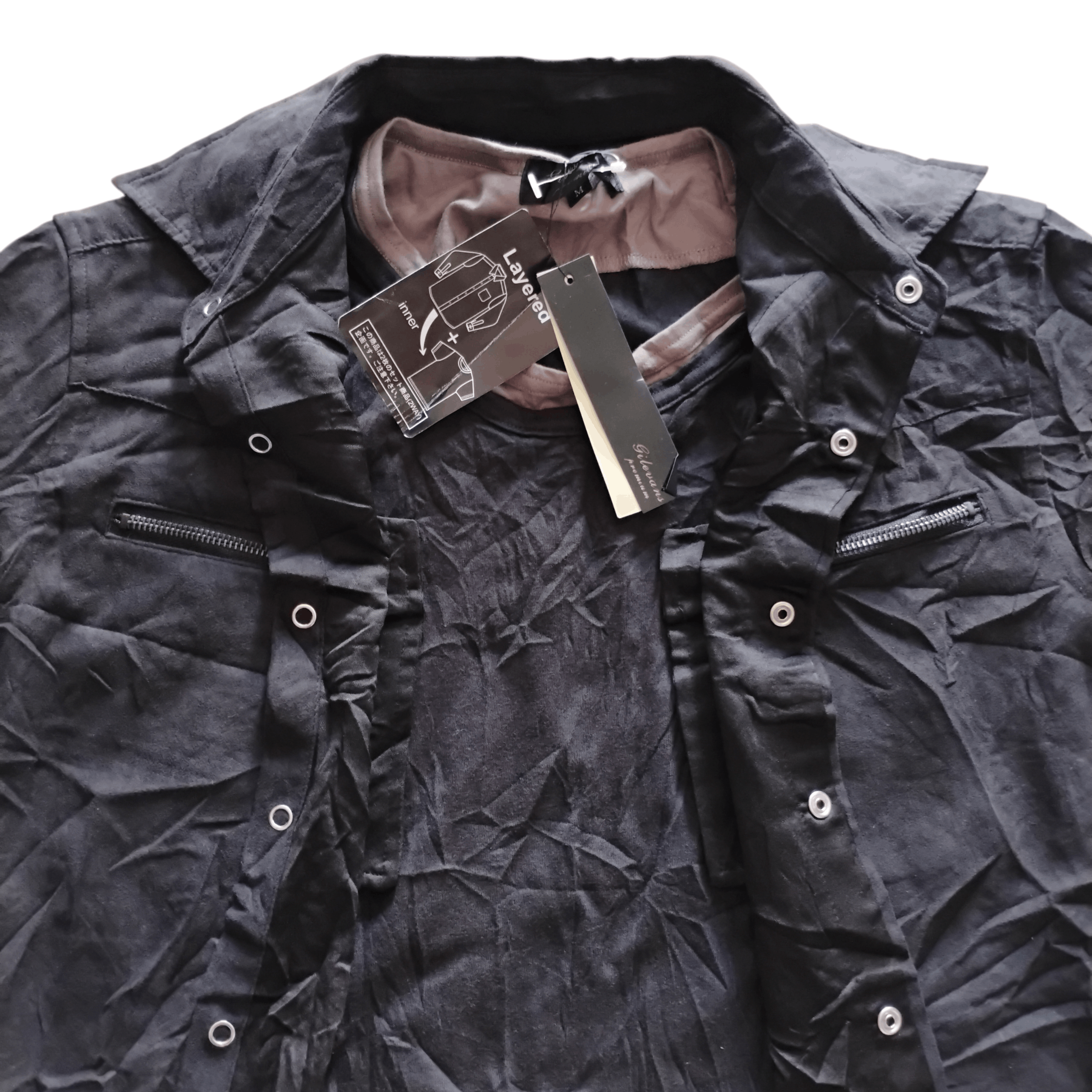 Japanese Brand BNWT Japanese Brand Gilevans Layered Western Button Shirts Size US M / EU 48-50 / 2 - 5 Thumbnail
